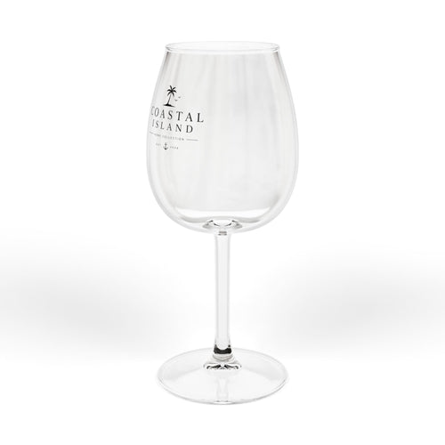 12 oz Coastal Island Stemmed Wine Glass – Elegant Clear Red & White Wine Glass