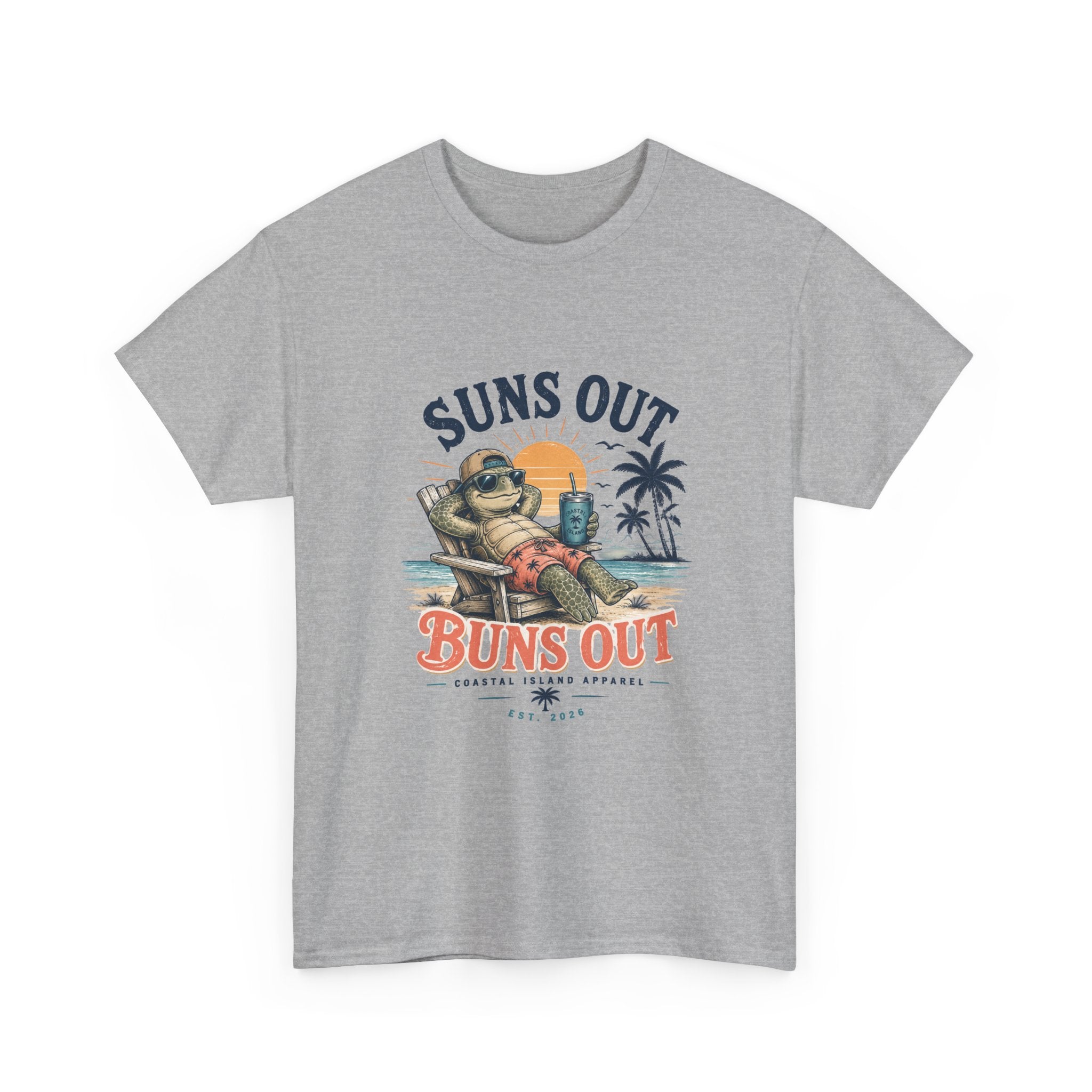 T-Shirt — "Suns Out Buns Out" Beach Graphic Tee