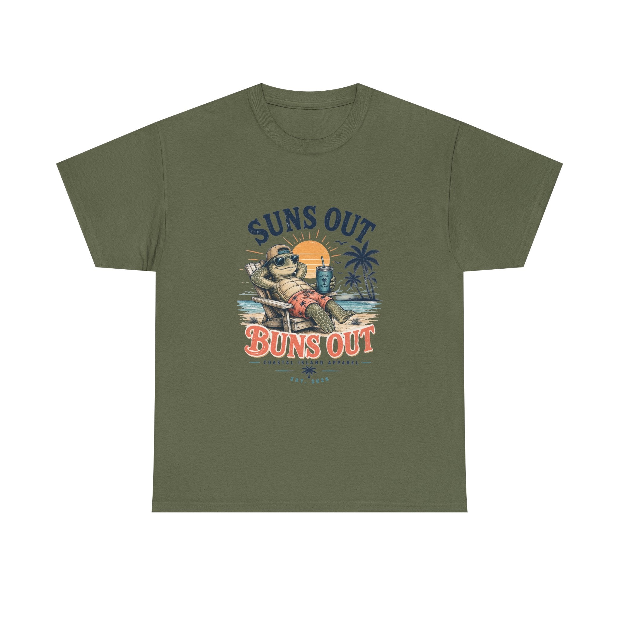 T-Shirt — "Suns Out Buns Out" Beach Graphic Tee