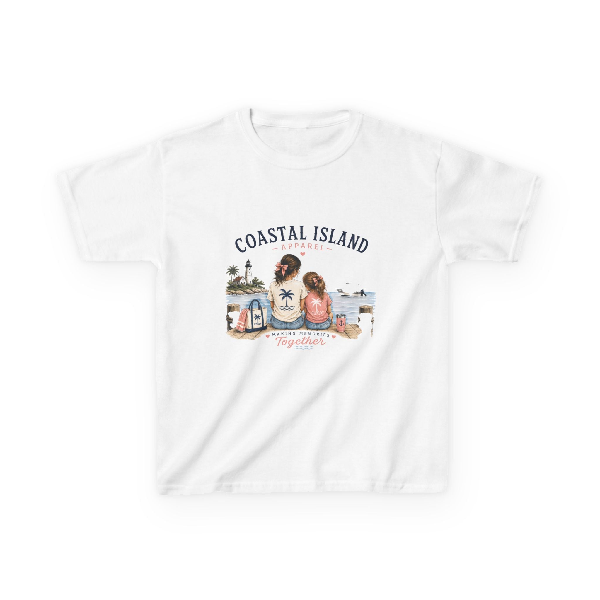 Coastal Island Kids Tee – Mom and Daughter Beach Graphic Shirt