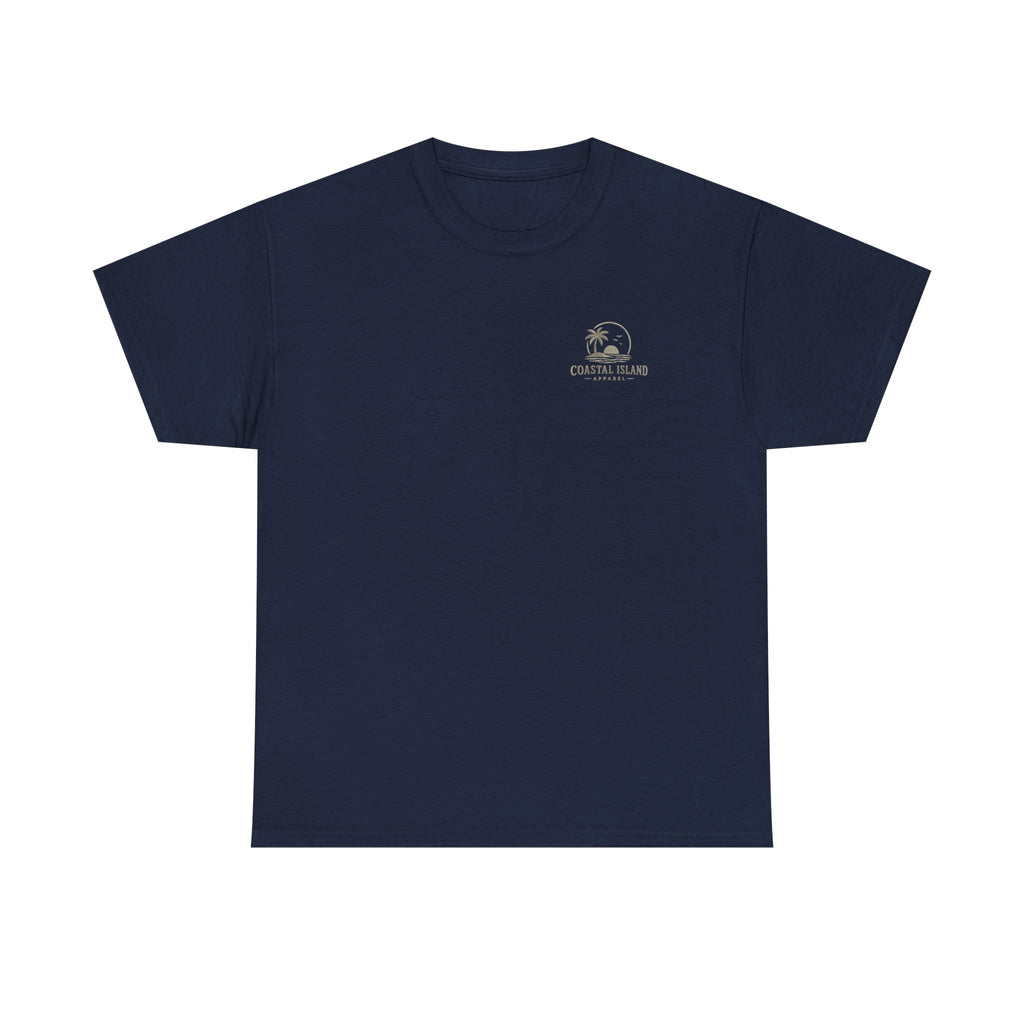 Coastal Island USA Flag Tee — "Because of the Brave" Independence Day T‑Shirt