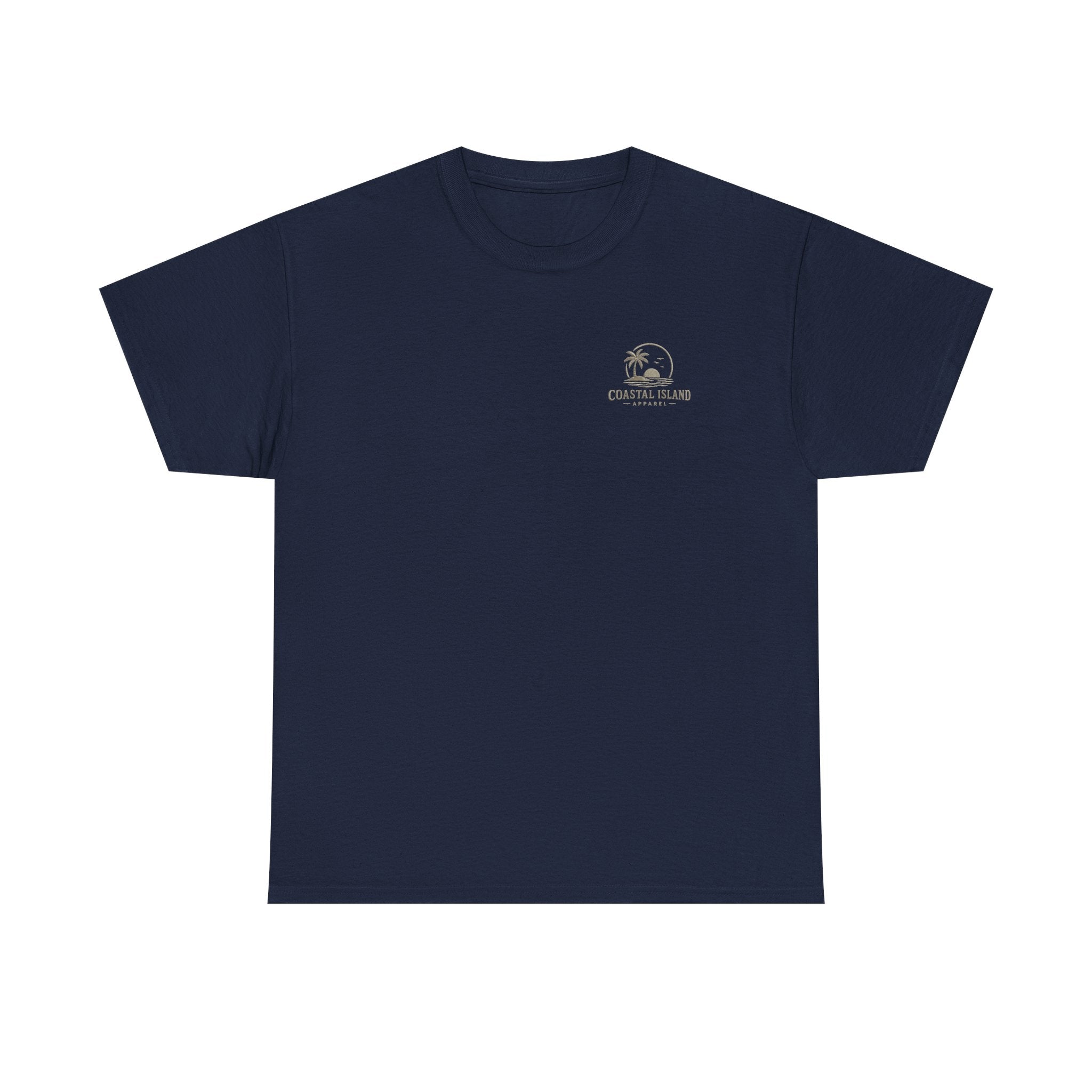 Coastal Island USA Flag Tee — "Because of the Brave" Independence Day T‑Shirt
