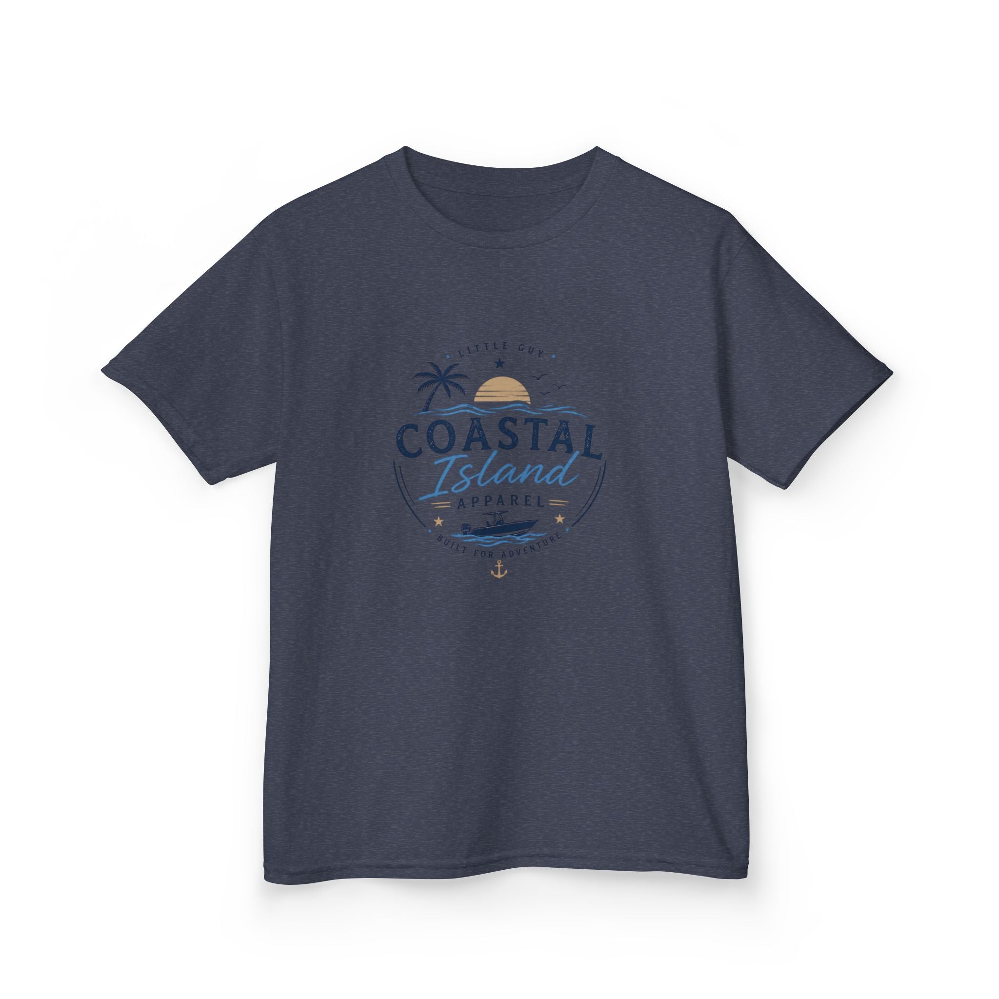 Kids Coastal Island T-Shirt — Beach Palm Tree Tee