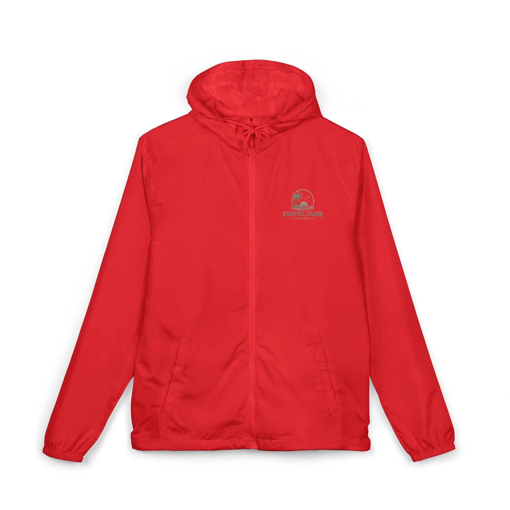 Windbreaker Jacket — "Catch the Wave" Palm Logo Lightweight Hooded Windbreaker