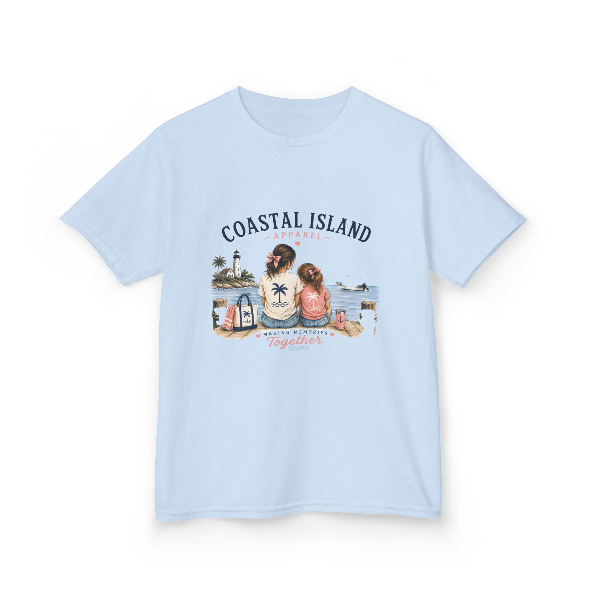 Coastal Island Kids Tee – Mom and Daughter Beach Graphic Shirt