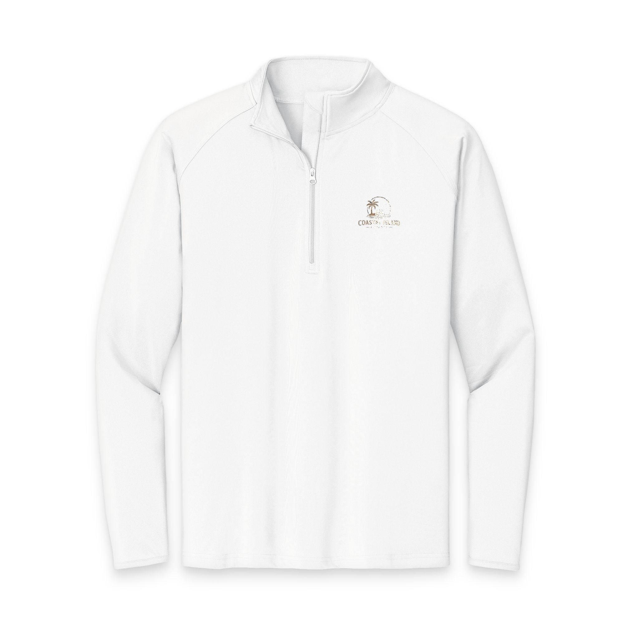 Men's Embroidered Quarter-Zip Pullover — Performance Sport-Wick