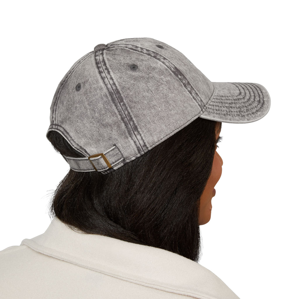 Vintage Embroidered Cap — "Coastal Island" Washed Dad Hat