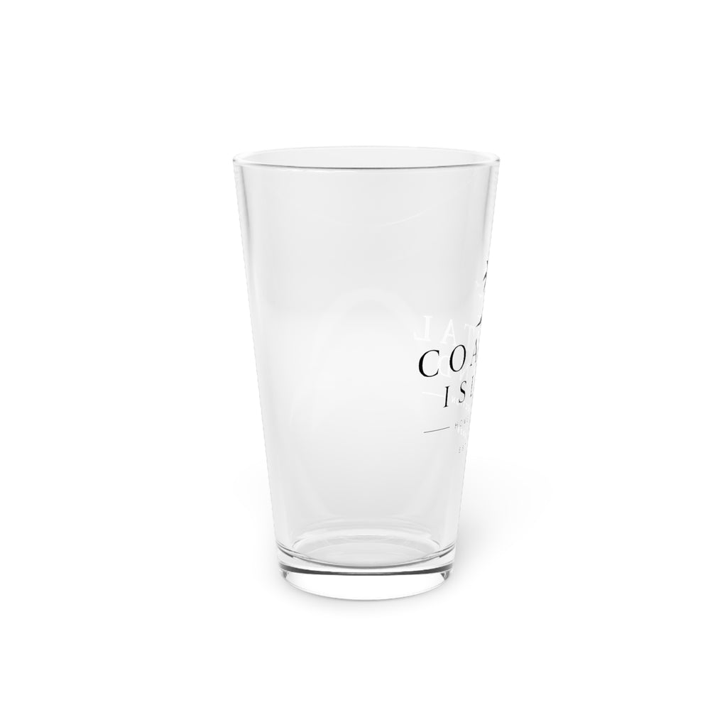 Coastal Island 16oz Pint Glass – Beach Palm Logo Beer & Cocktail Glass