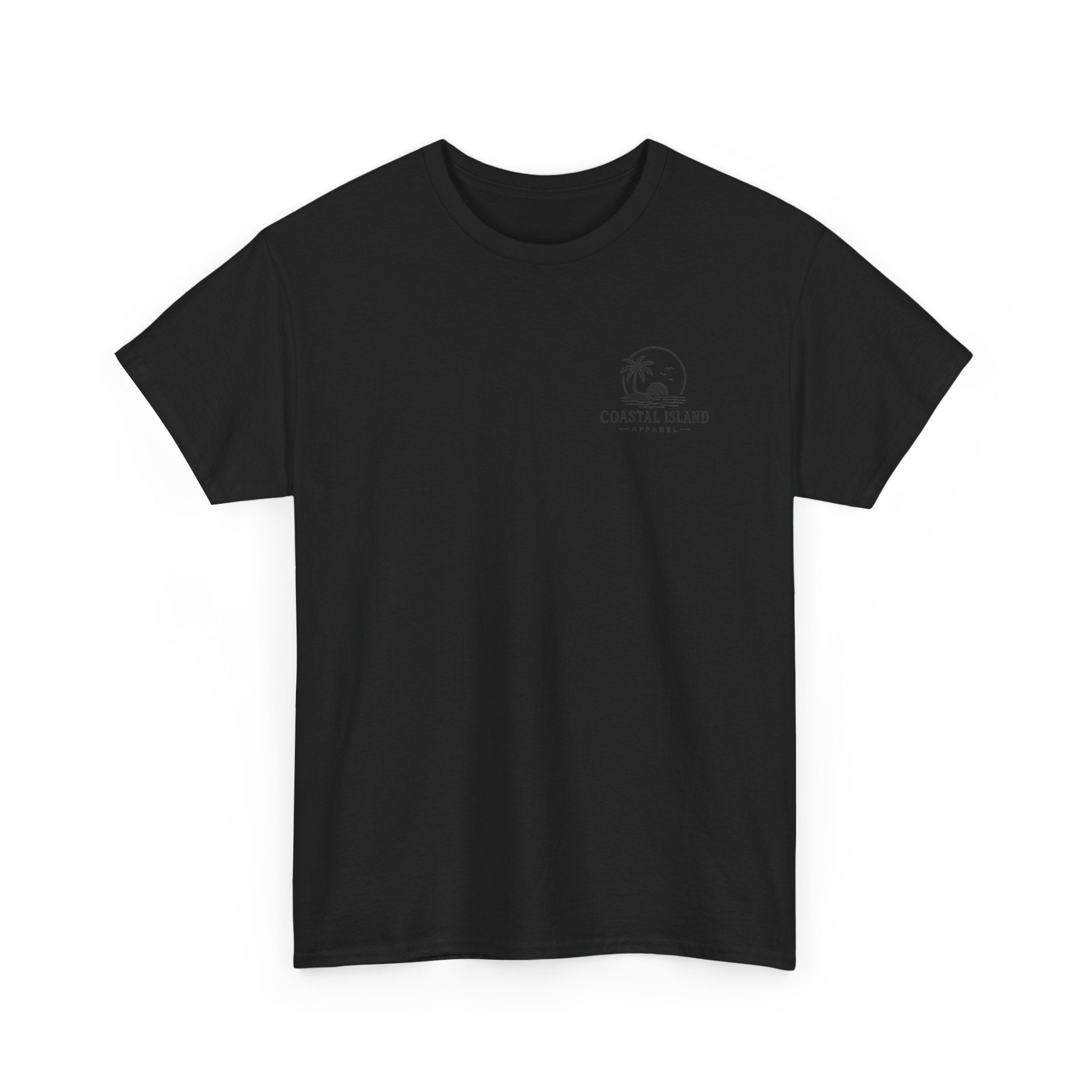 Coastal Island Tee — Vintage Sunset Palm Graphic T-Shirt