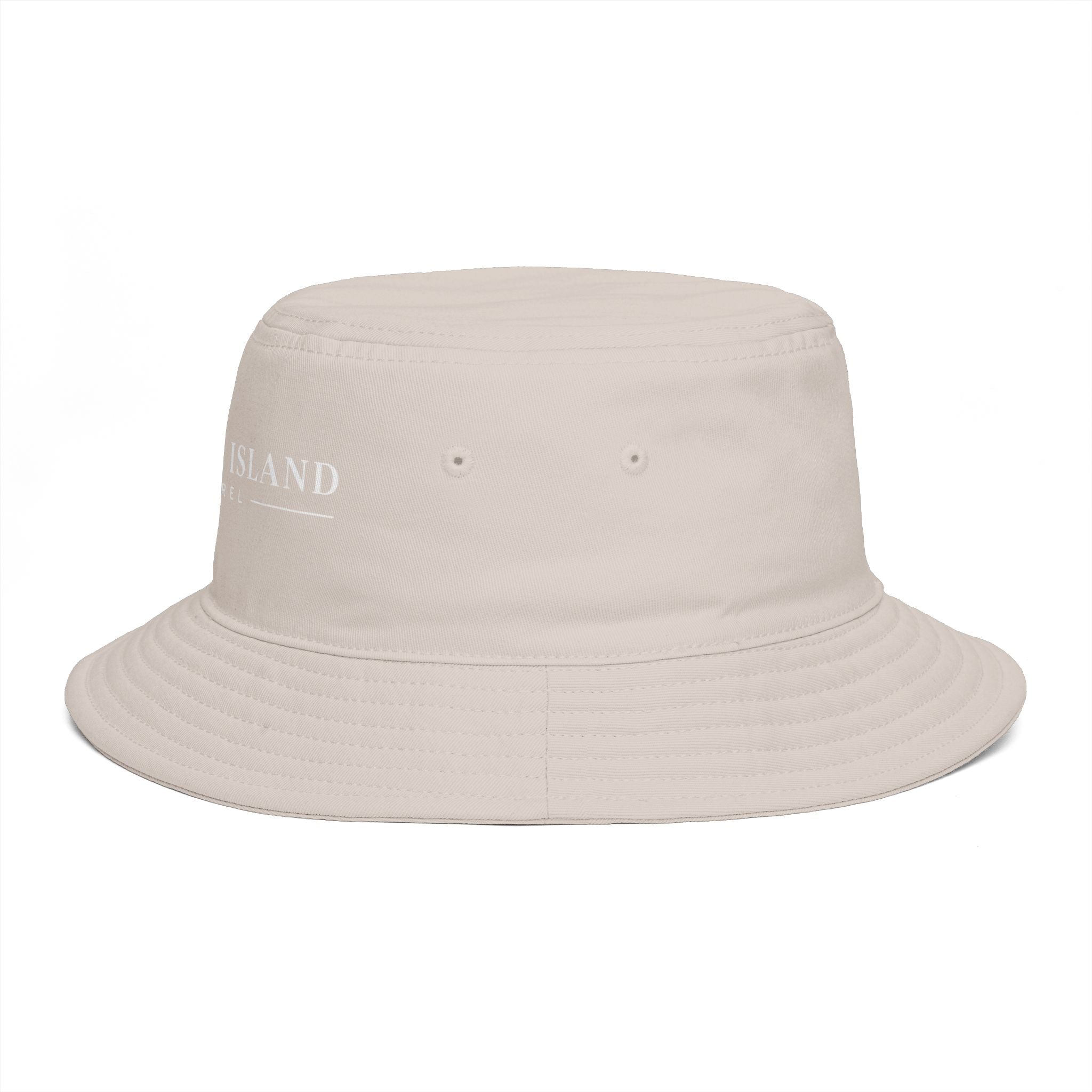 Coastal Island Apparel Bucket Hat - Brown Embroidered Beach Sun Hat