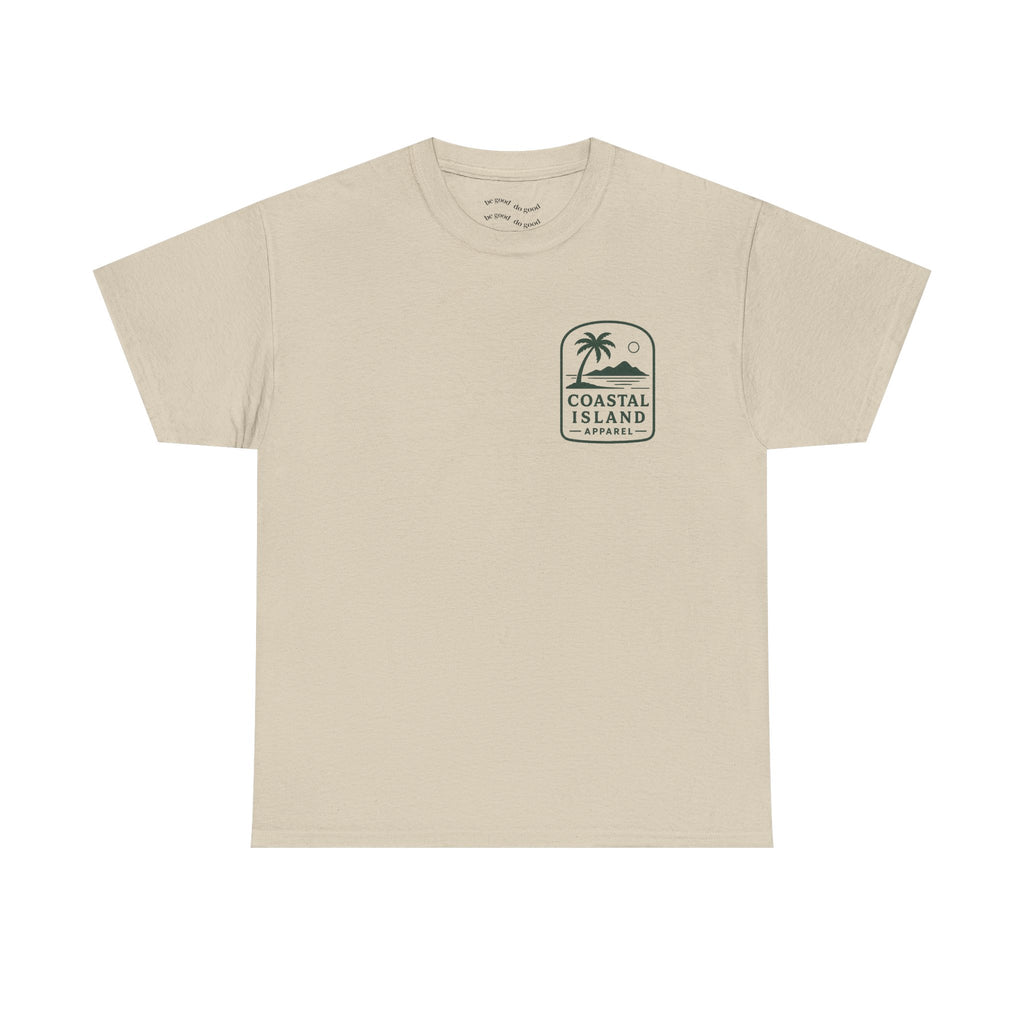 Coastal Island Retriever Logo Tee | Dog Sunset Beach Shirt