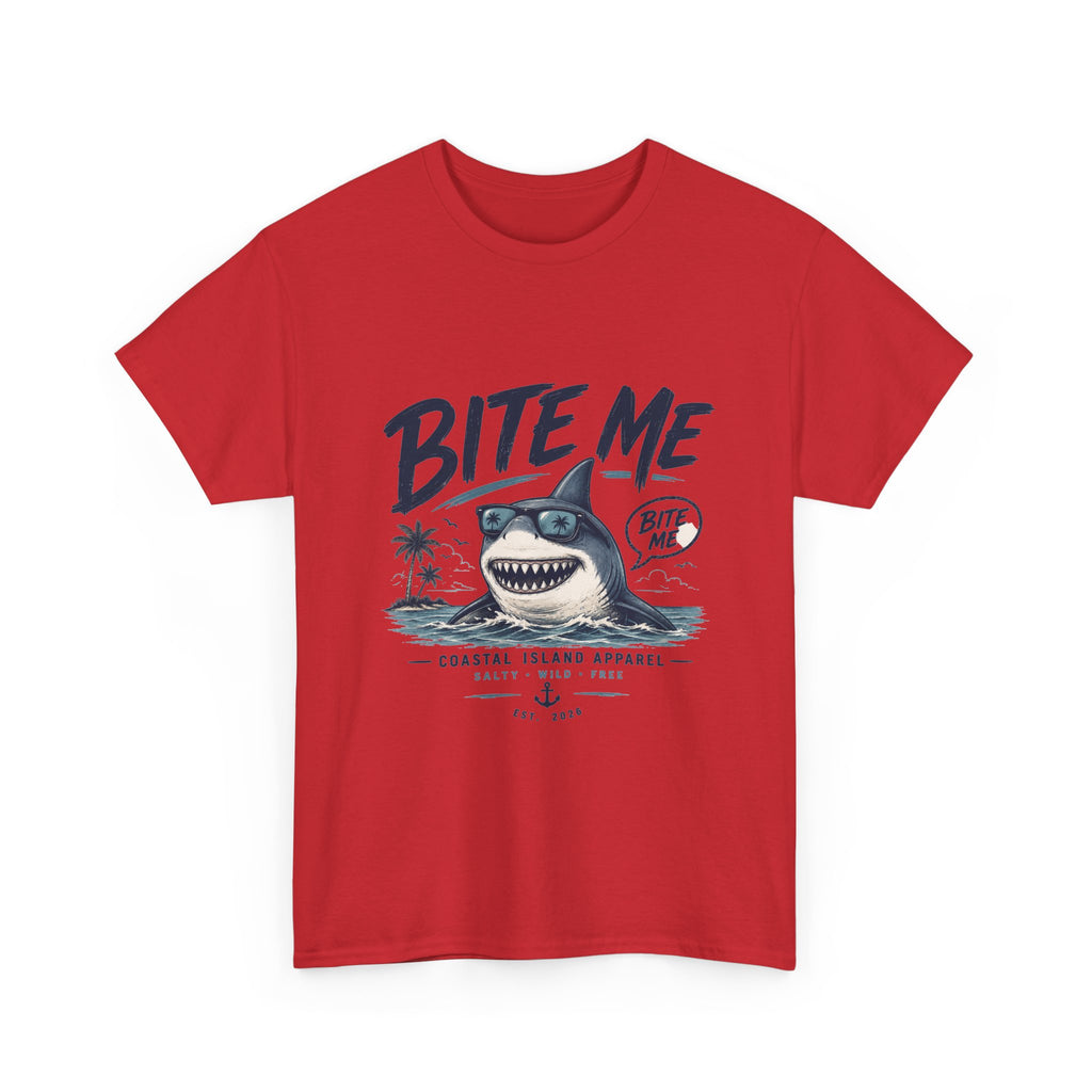 Bite Me Shark Tee — Coastal Island Graphic T-Shirt
