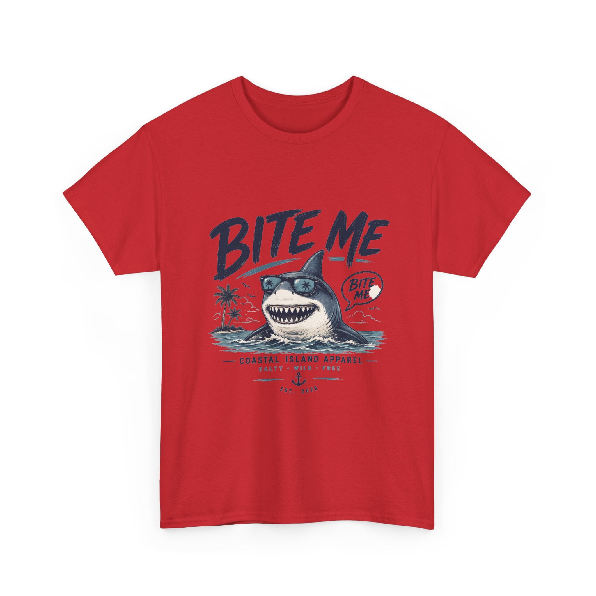 Bite Me Shark Tee — Coastal Island Graphic T-Shirt