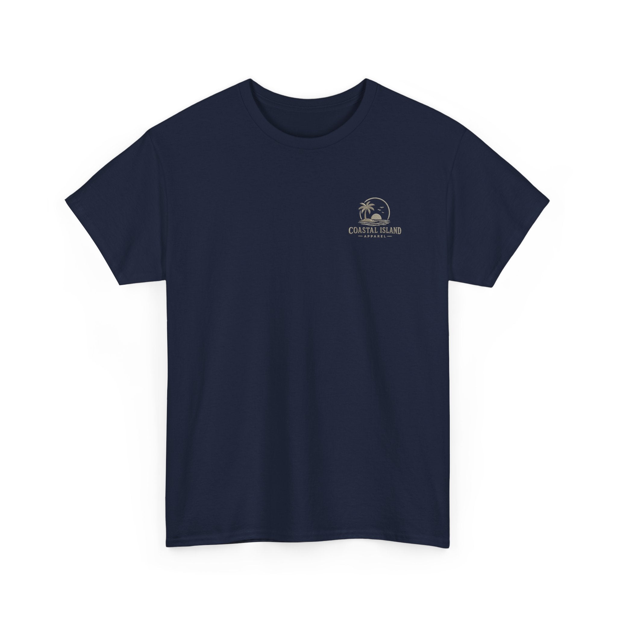 Coastal Island USA Flag Tee — "Because of the Brave" Independence Day T‑Shirt