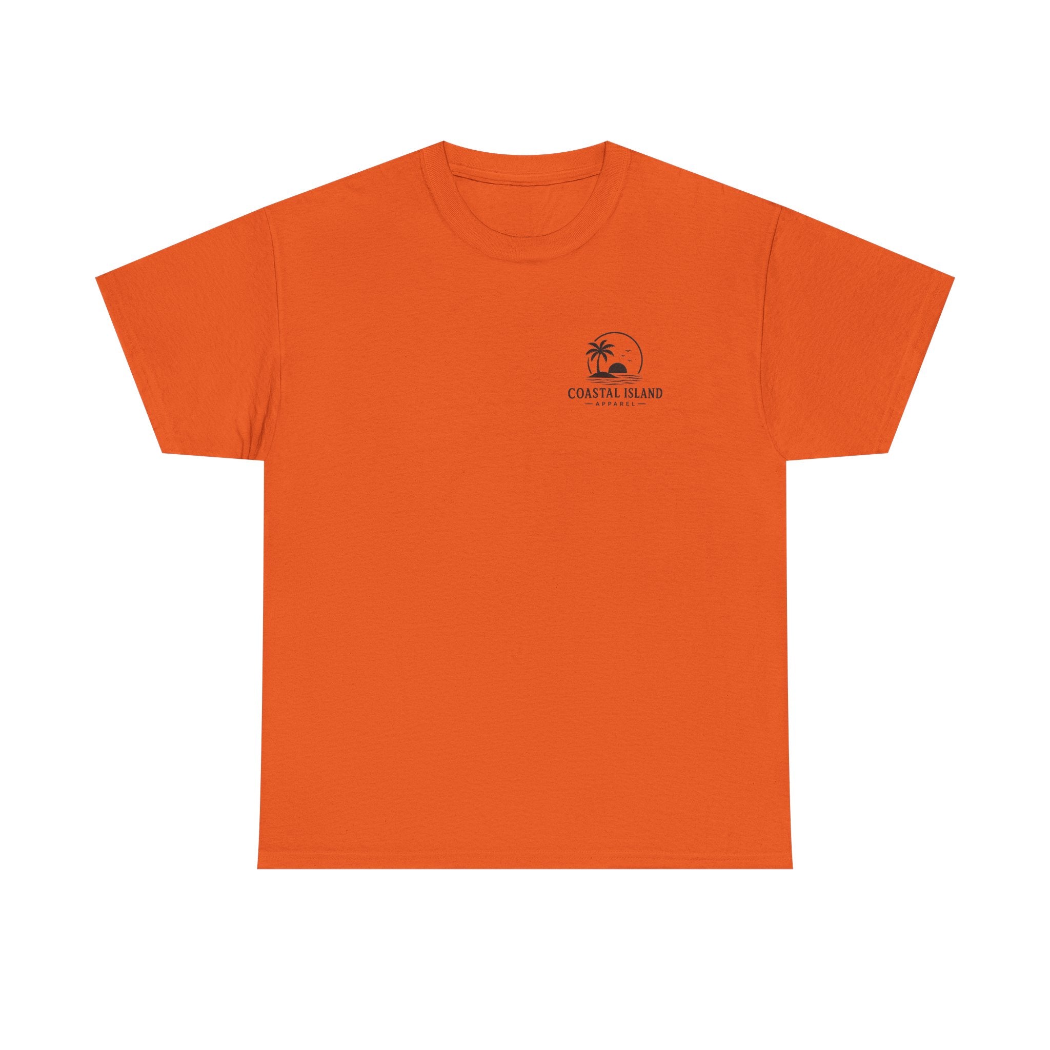 Coastal Island Sunset Tee — Beach Palm Tree Graphic T-Shirt
