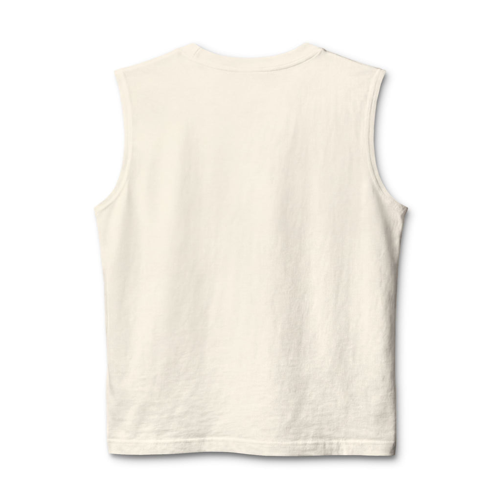 Coastal Island Muscle Tank — Minimal Beach Logo Tank Top