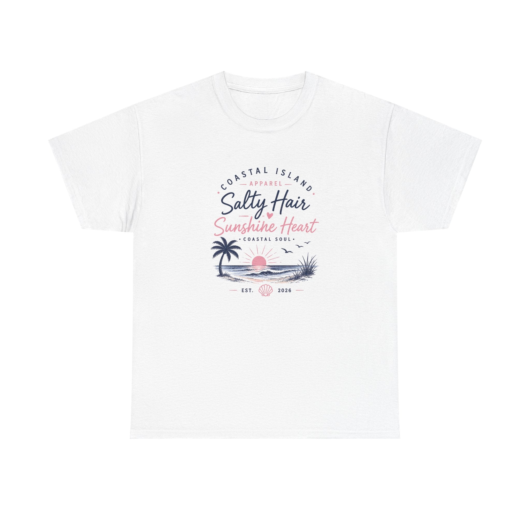 Coastal 'Salty Hair, Sunshine Heart' Women's Beach T‑Shirt