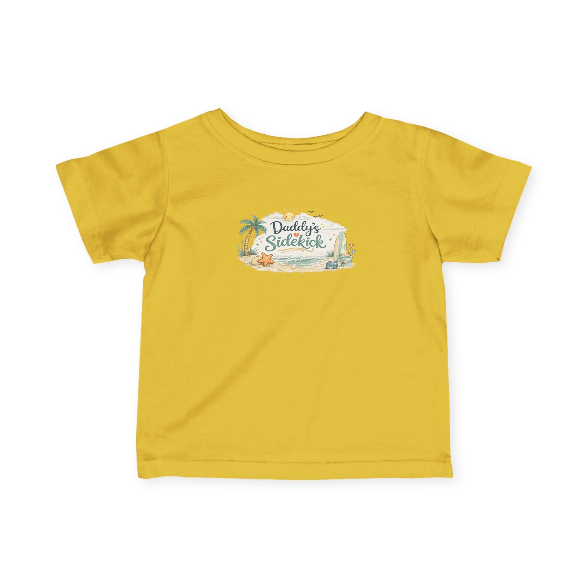 Infant Tee — "Daddy's Sidekick" Tropical Baby Shirt