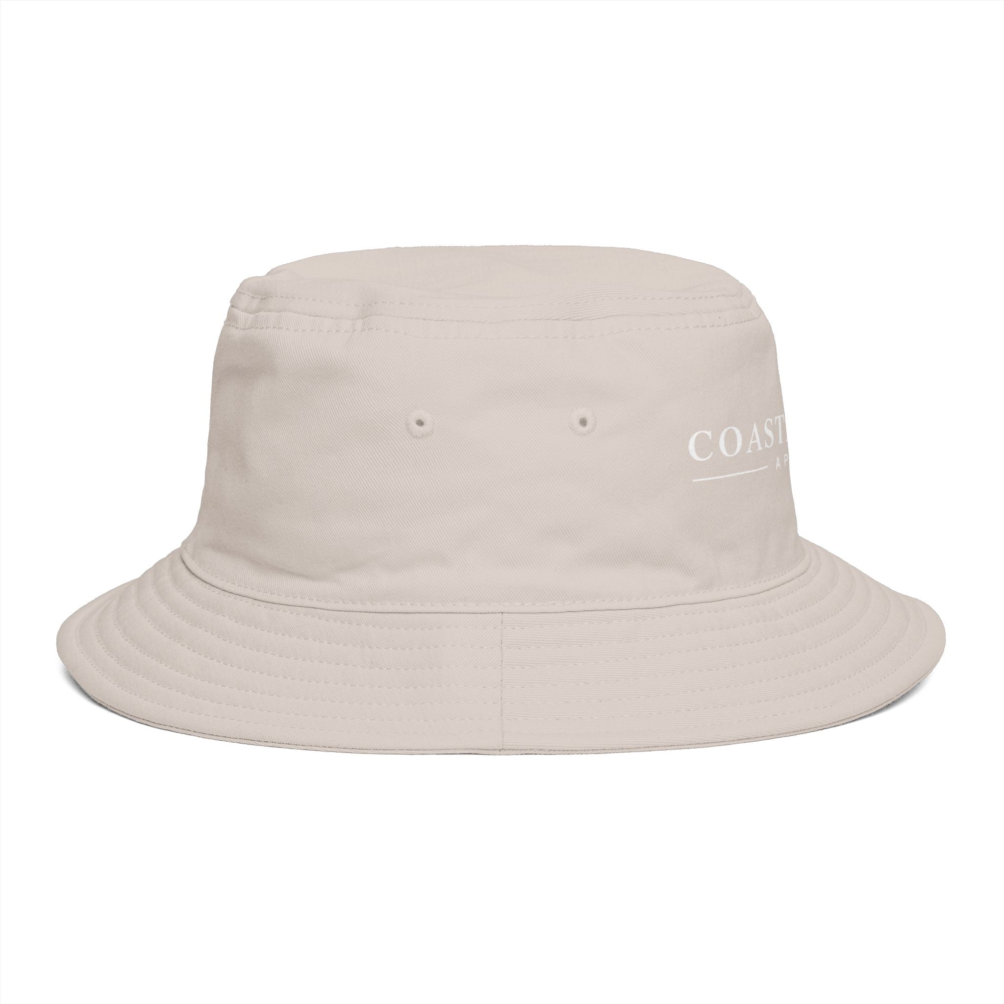 Coastal Island Apparel Bucket Hat - Brown Embroidered Beach Sun Hat