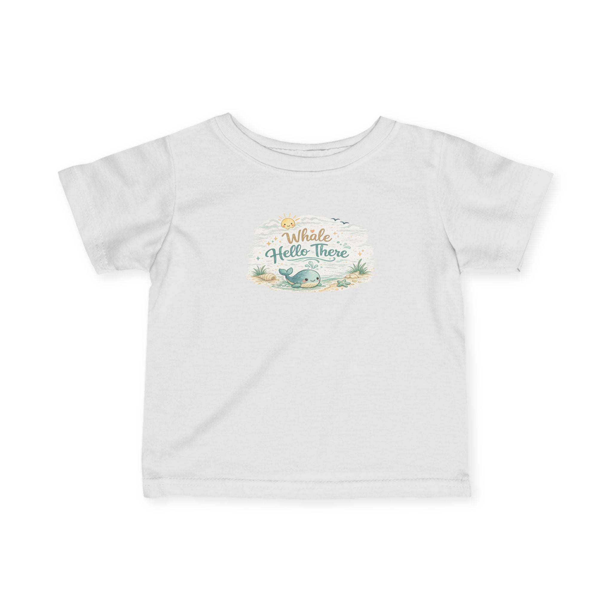Infant Tee - "Whale Hello There" Cute Nautical Baby Shirt