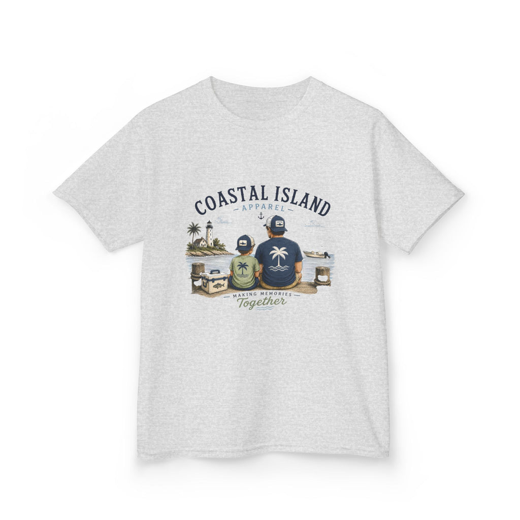 Kids Tee — "Coastal Island" Dad and Son Beach Graphic