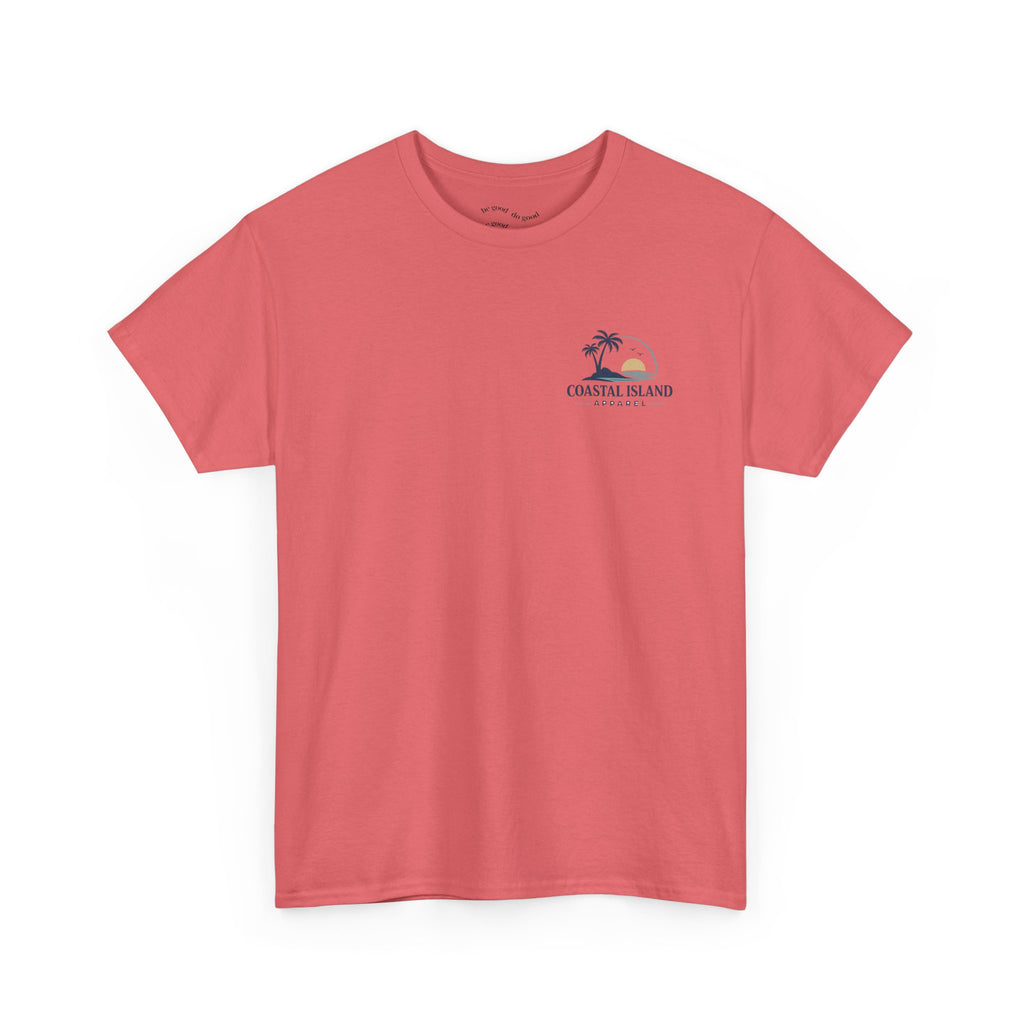 Coastal Island Sunset Beach T-Shirt | Palm Tree Ocean Graphic Tee