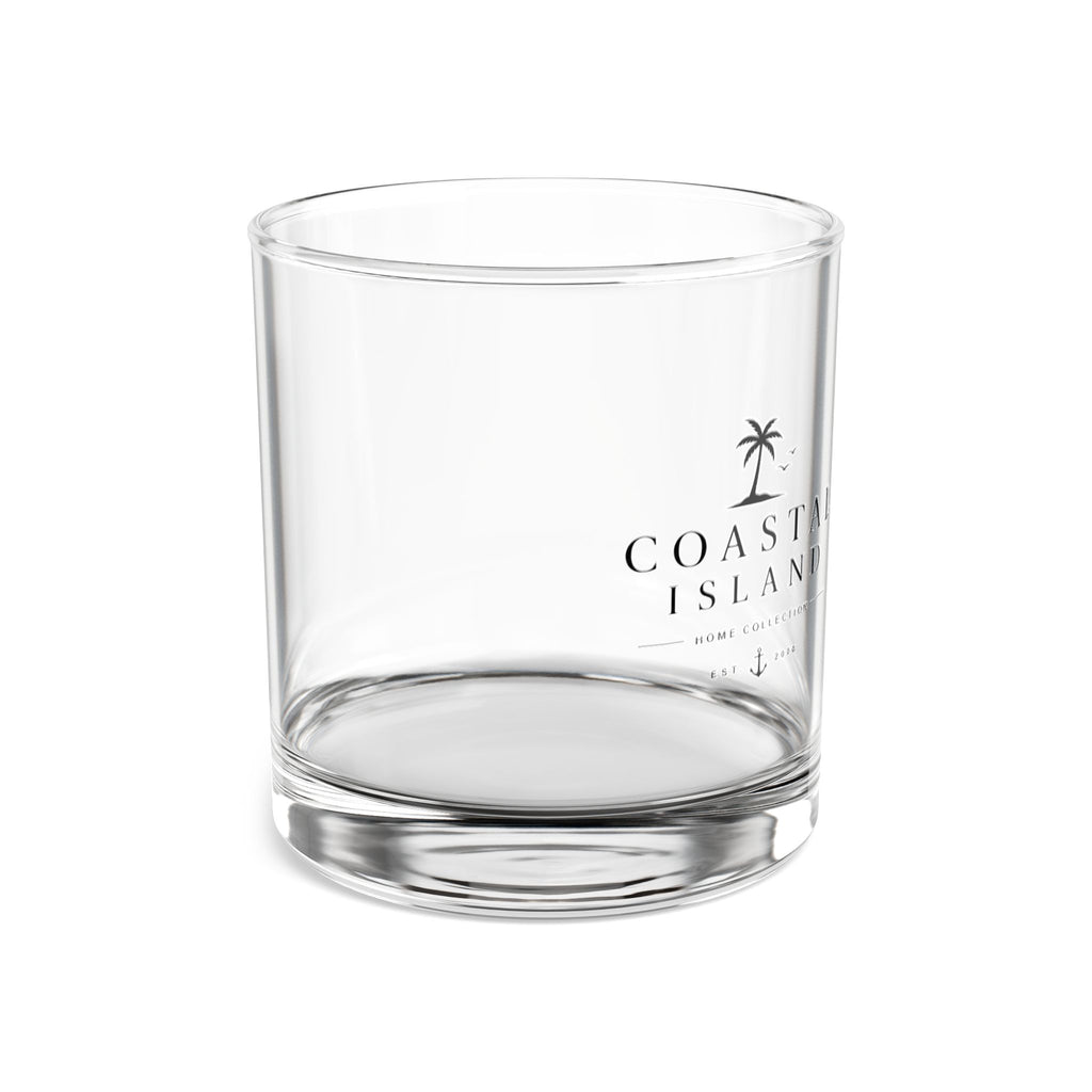 Coastal Island 10oz Rocks Glass — Palm Tree Logo Whiskey Tumbler