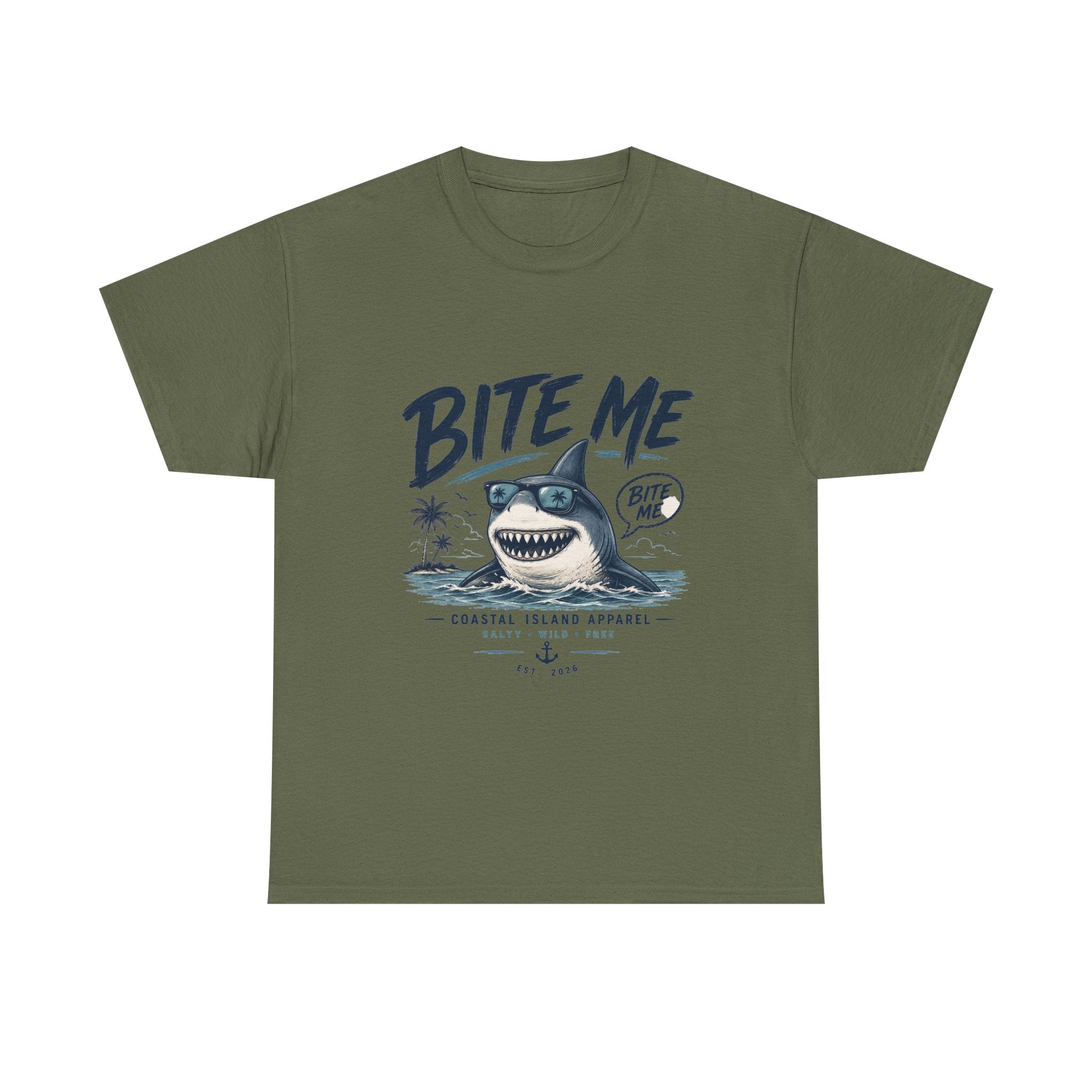 Bite Me Shark Tee — Coastal Island Graphic T-Shirt