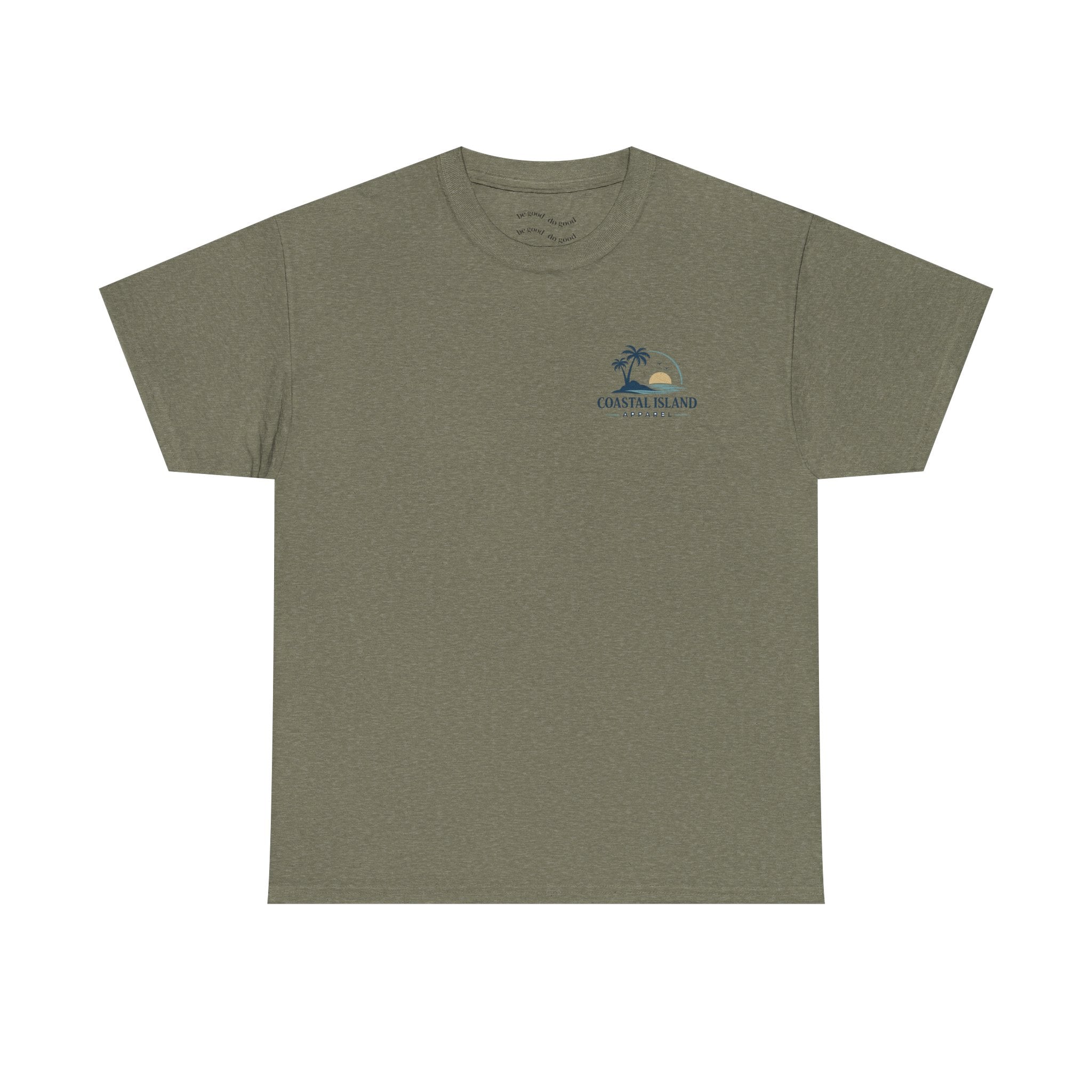 Coastal Island Sunset Beach T-Shirt | Palm Tree Ocean Graphic Tee