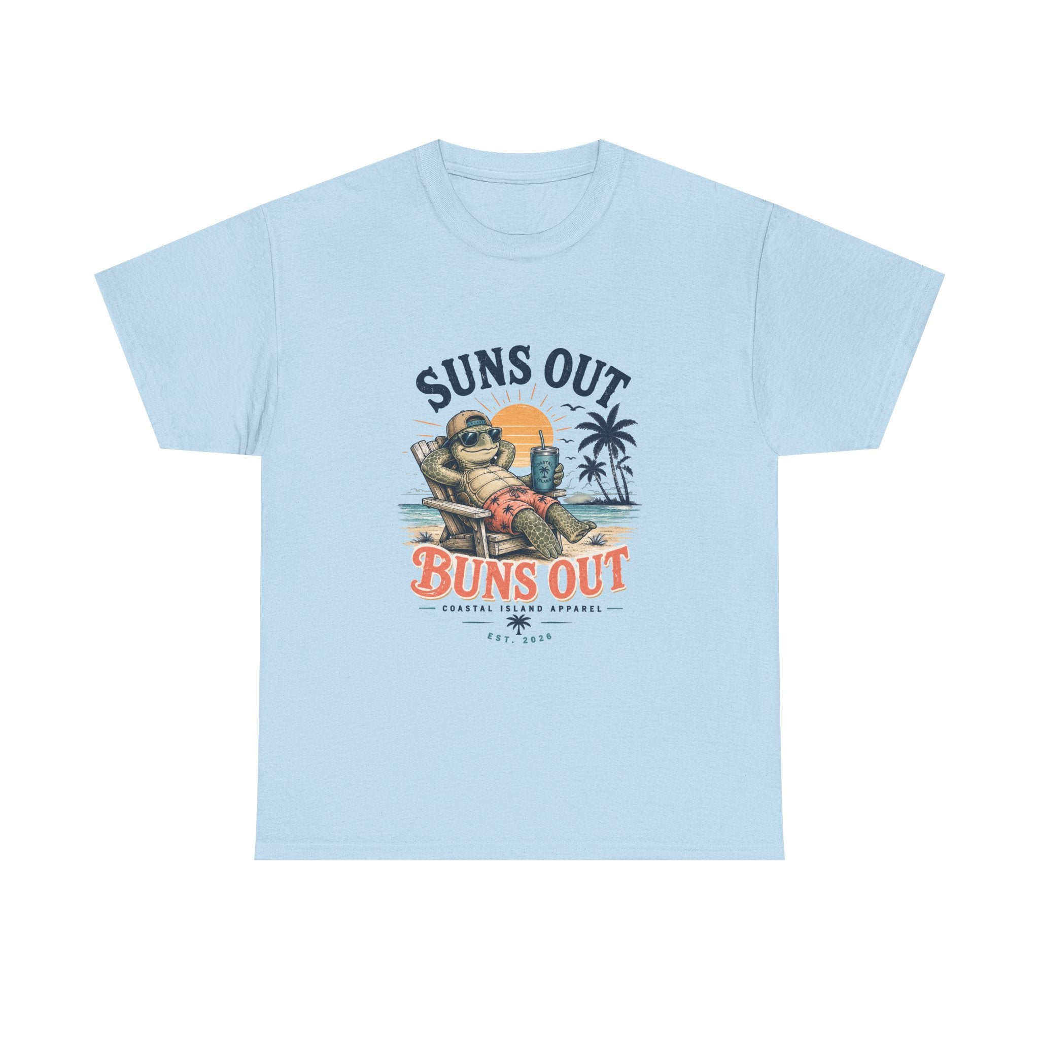 T-Shirt — "Suns Out Buns Out" Beach Graphic Tee