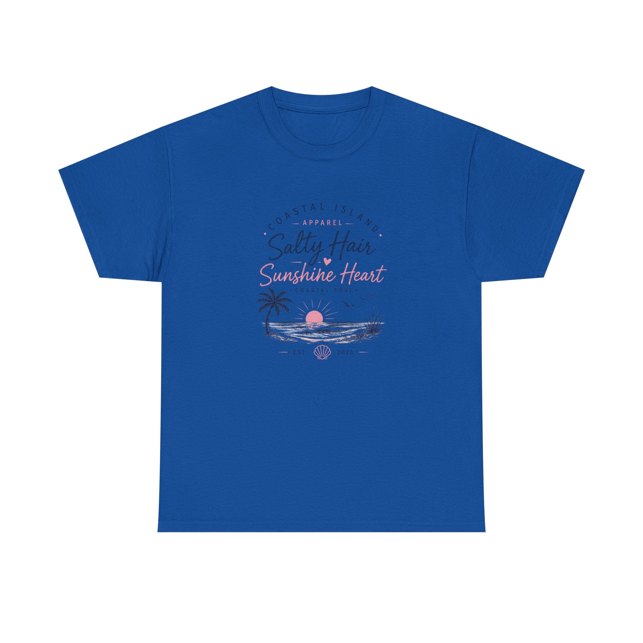 Coastal 'Salty Hair, Sunshine Heart' Women's Beach T‑Shirt