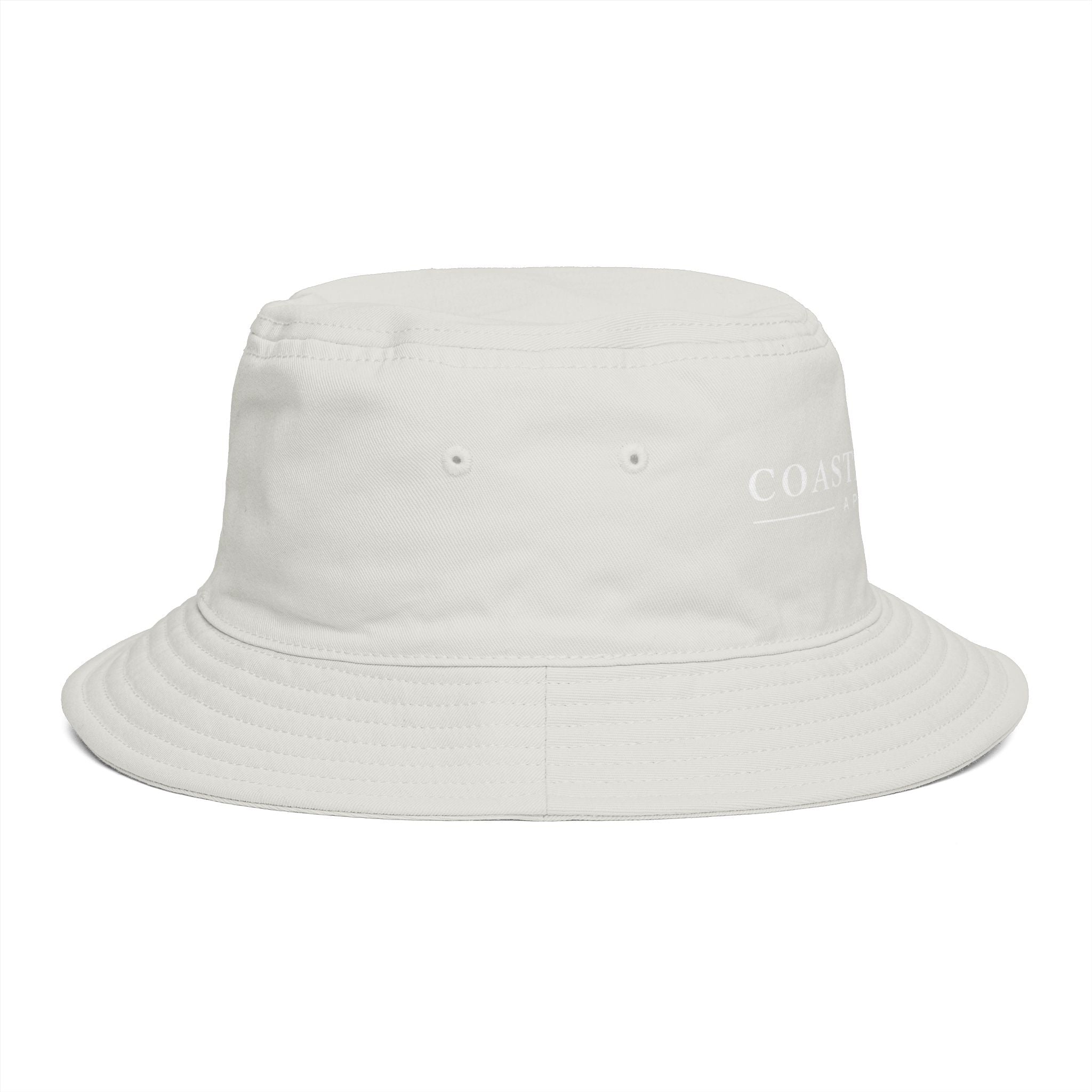Coastal Island Apparel Bucket Hat - Brown Embroidered Beach Sun Hat