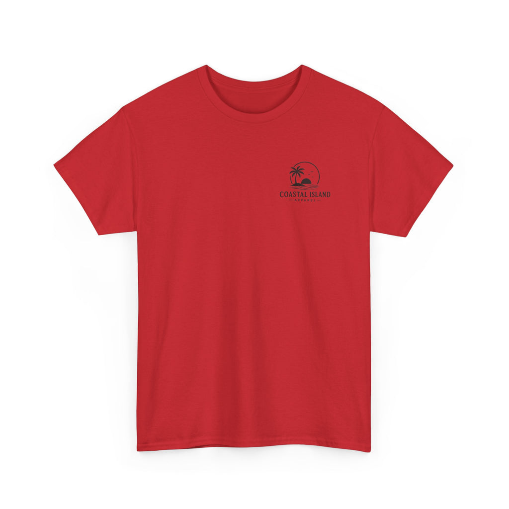 Coastal Island Tee — Vintage Sunset Palm Graphic T-Shirt