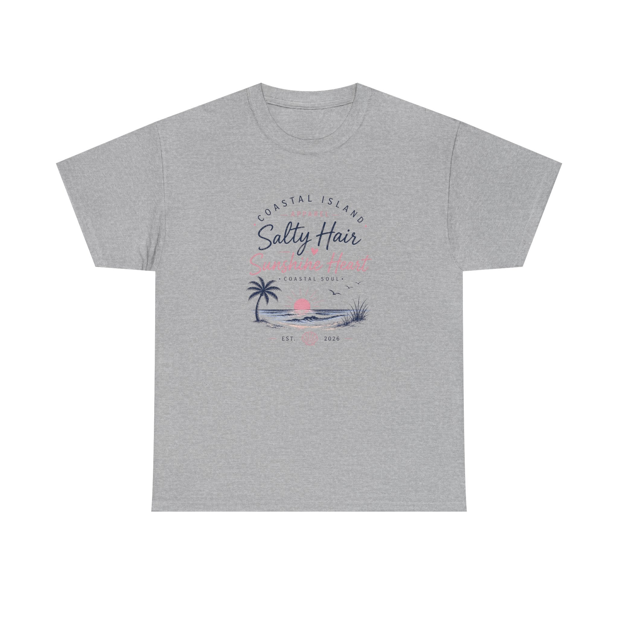 Coastal 'Salty Hair, Sunshine Heart' Women's Beach T‑Shirt