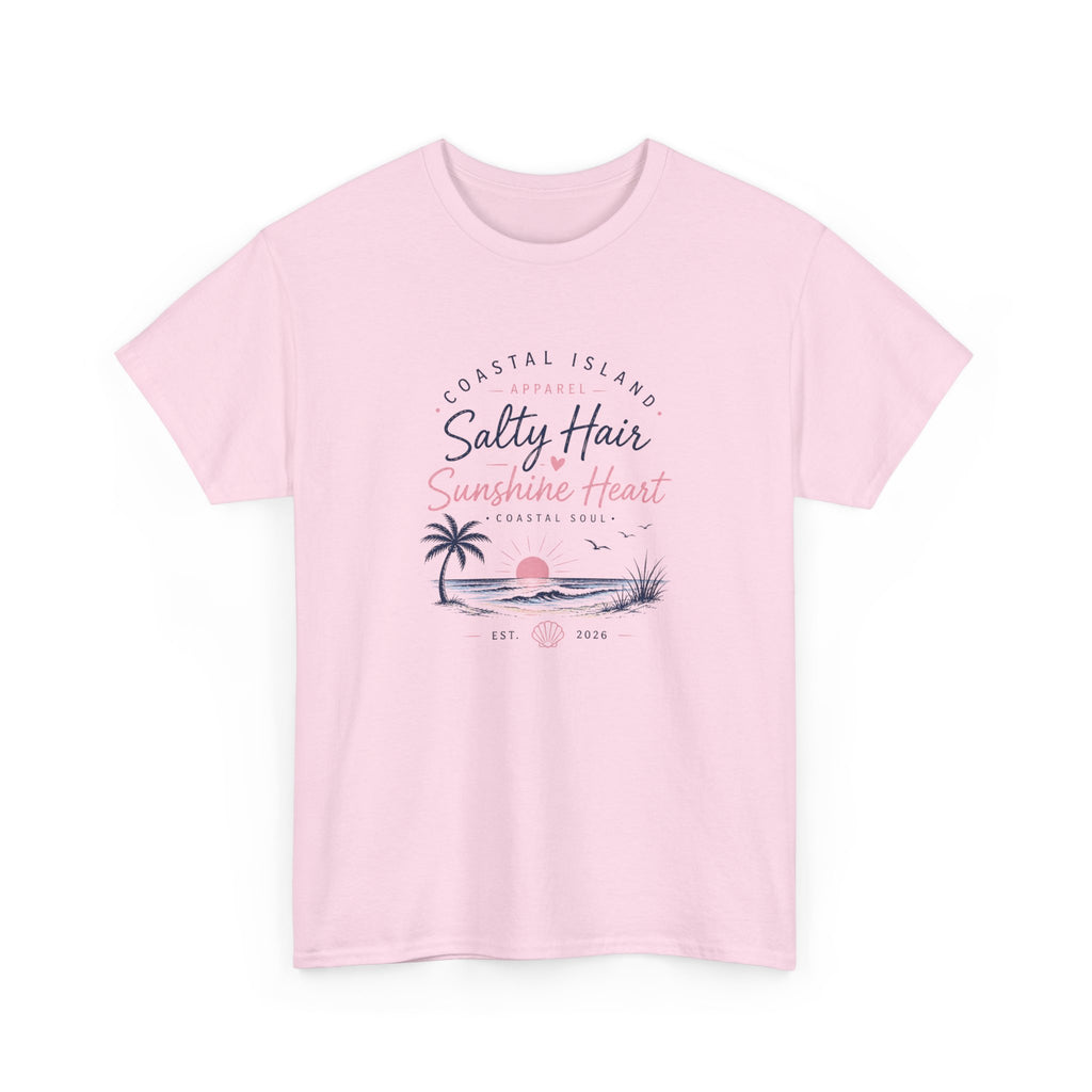 Coastal 'Salty Hair, Sunshine Heart' Women's Beach T‑Shirt