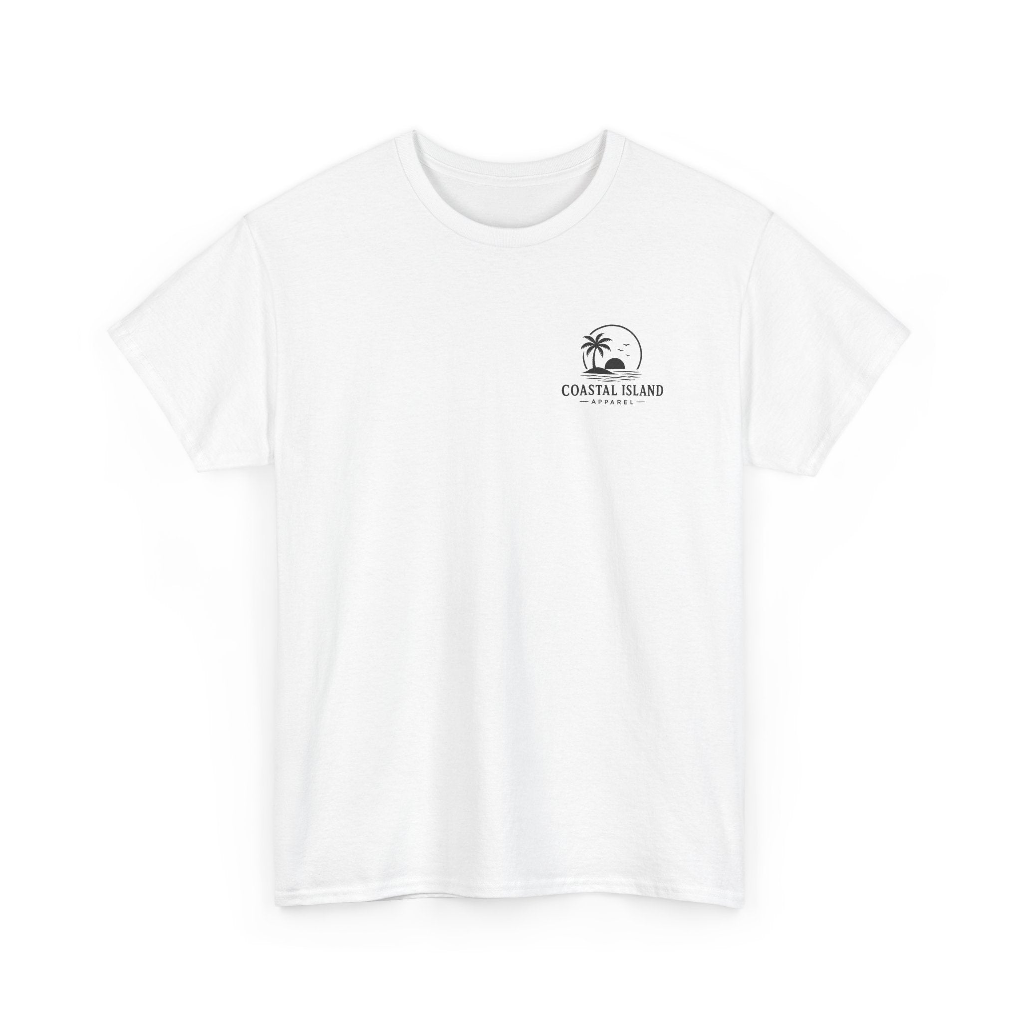 Coastal Island Tee — Vintage Sunset Palm Graphic T-Shirt