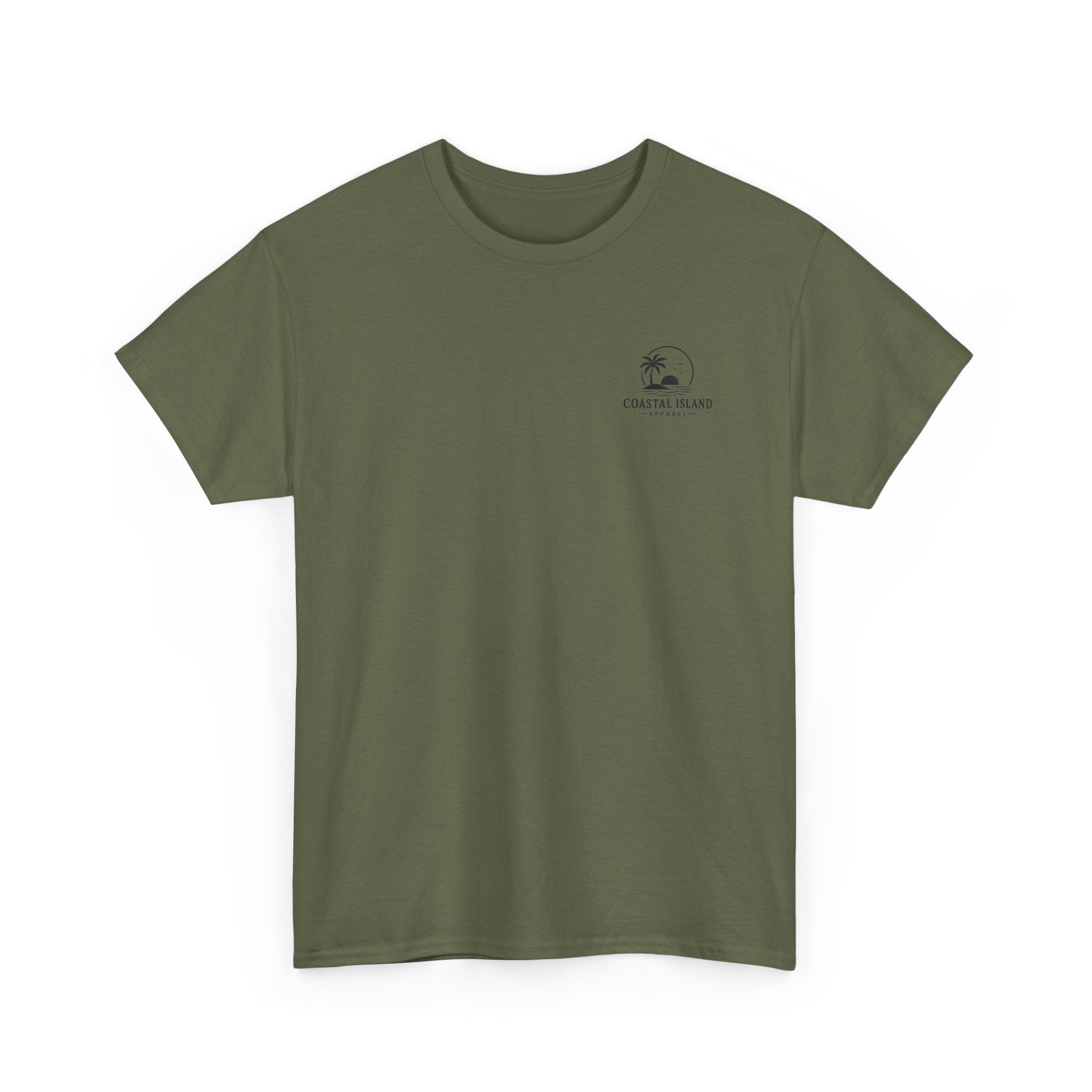 Coastal Island Vintage Car Sunset T-Shirt | Beach Palm Graphic Tee
