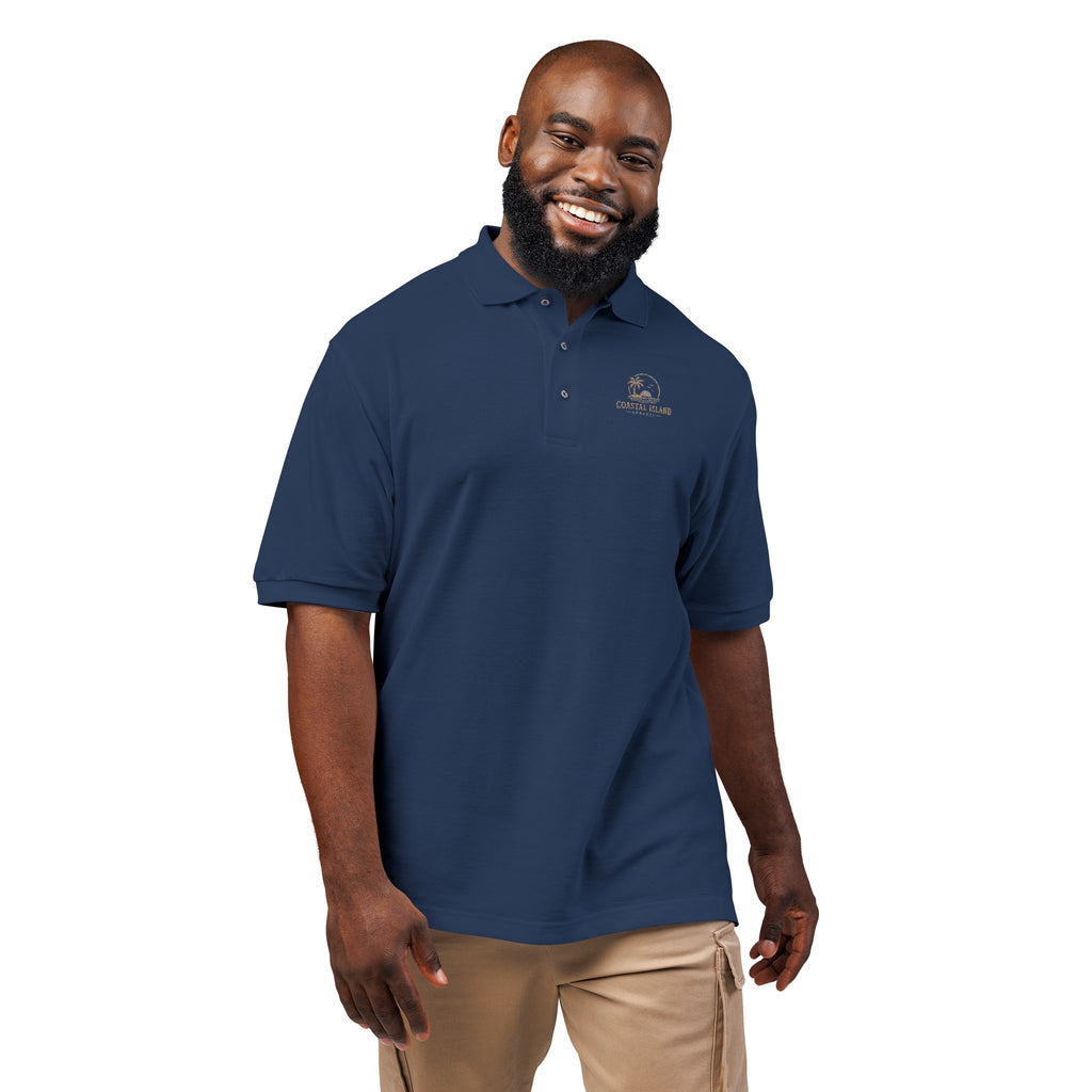 Embroidered Floral Polo Shirt — Subtle Chest Bloom Logo