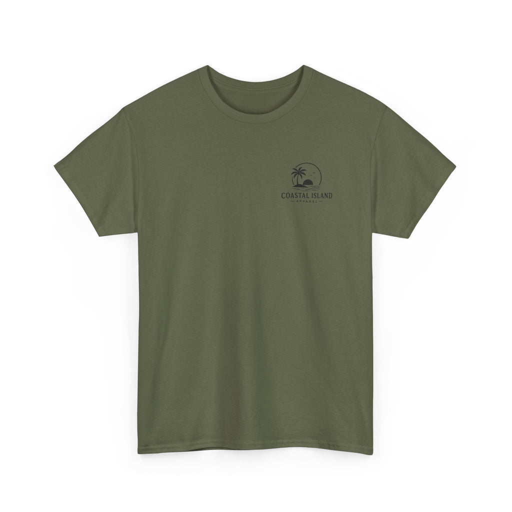 Coastal Island Tee — Vintage Sunset Palm Graphic T-Shirt