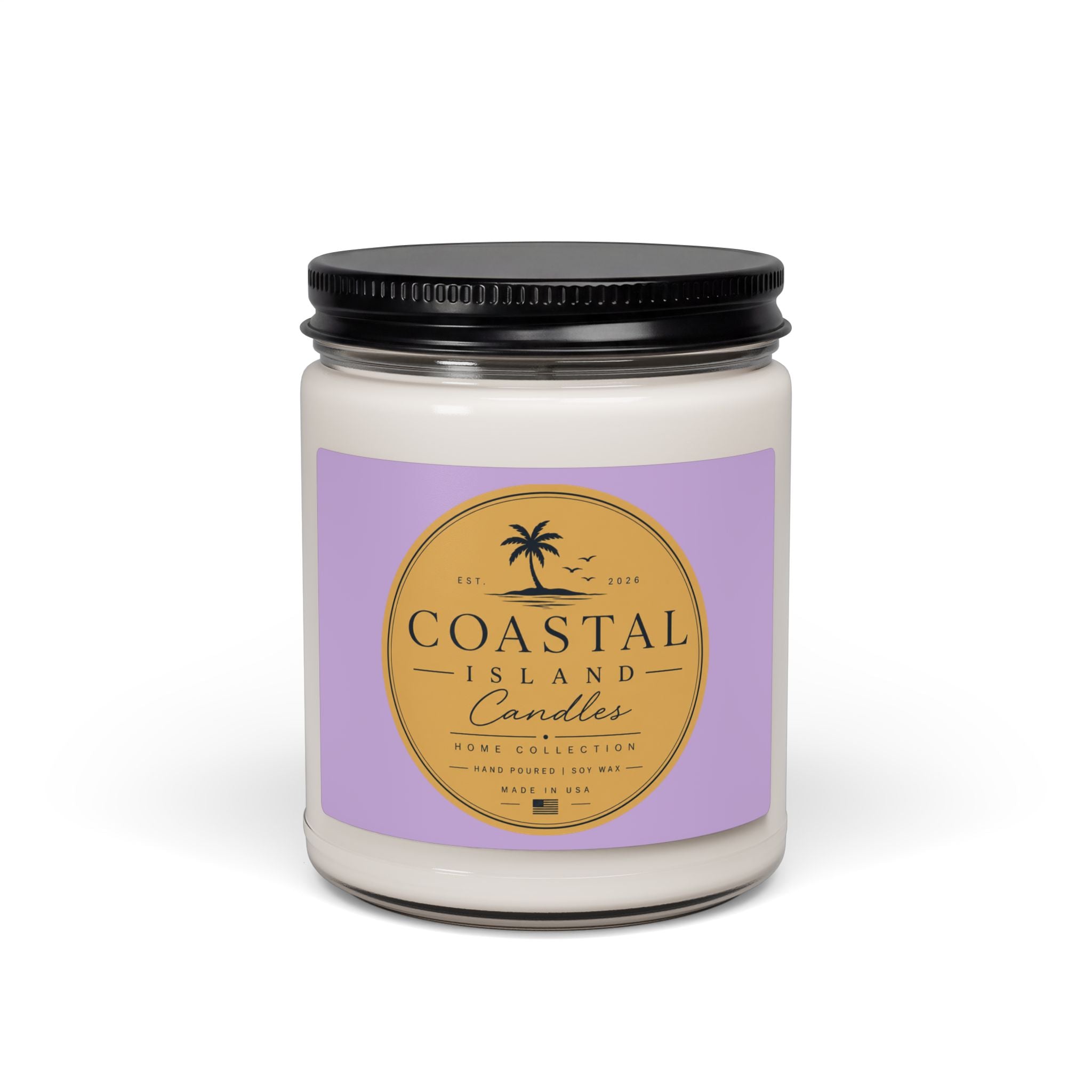 Coastal Island Scented Soy Candle 9oz – Tropical Palm Beach Scent