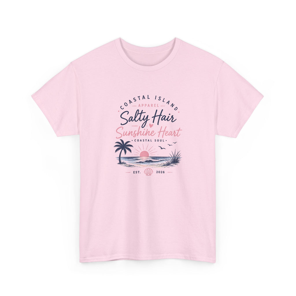 Coastal 'Salty Hair, Sunshine Heart' Women's Beach T‑Shirt