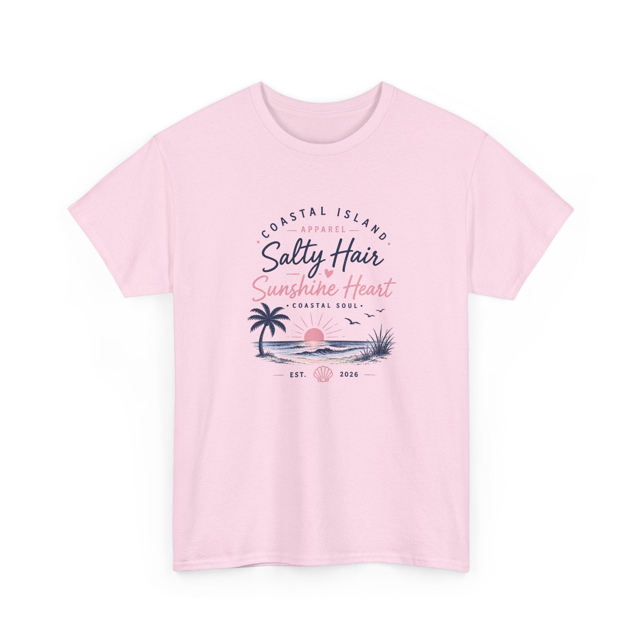 Coastal 'Salty Hair, Sunshine Heart' Women's Beach T‑Shirt