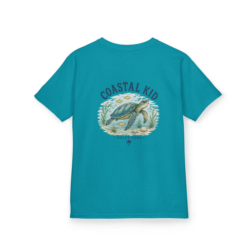 Coastal Kid Kids Tee — Vintage Sea Turtle Beach Shirt