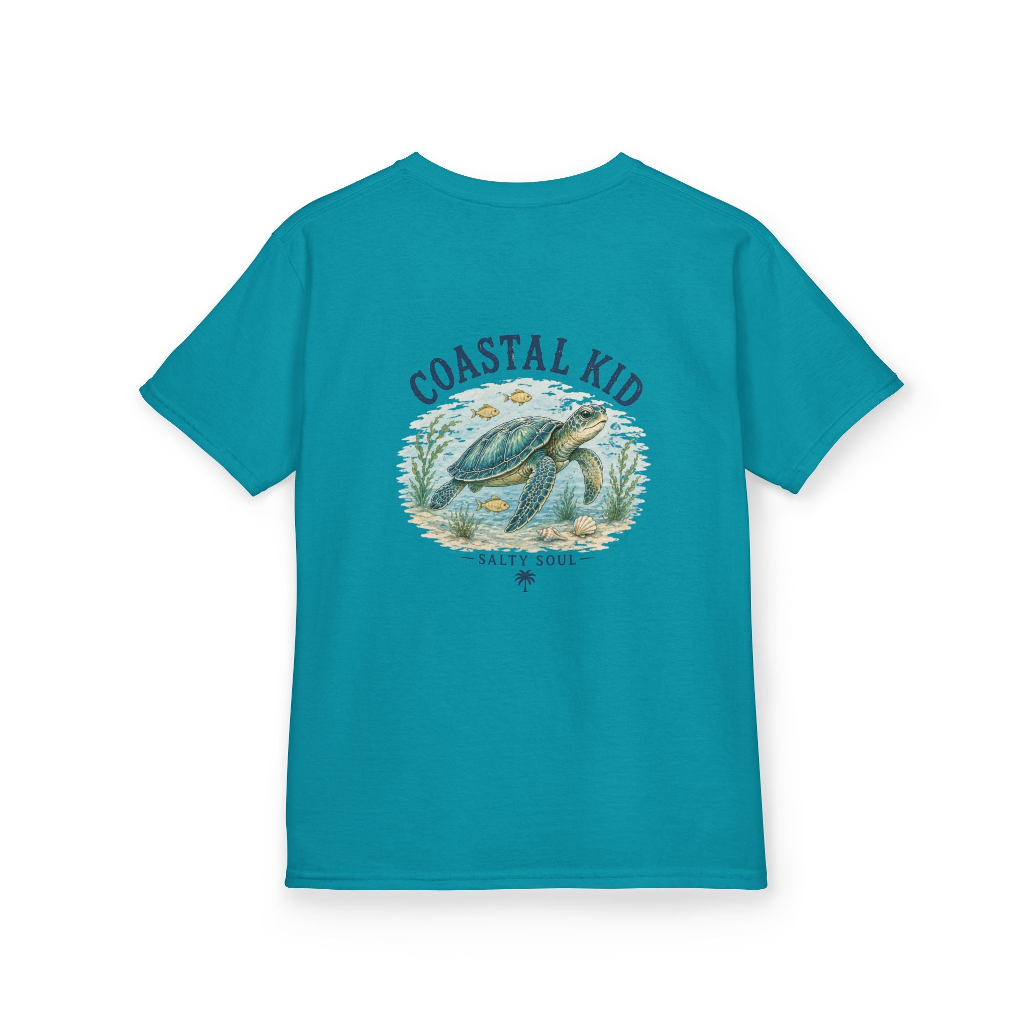 Coastal Kid Kids Tee — Vintage Sea Turtle Beach Shirt