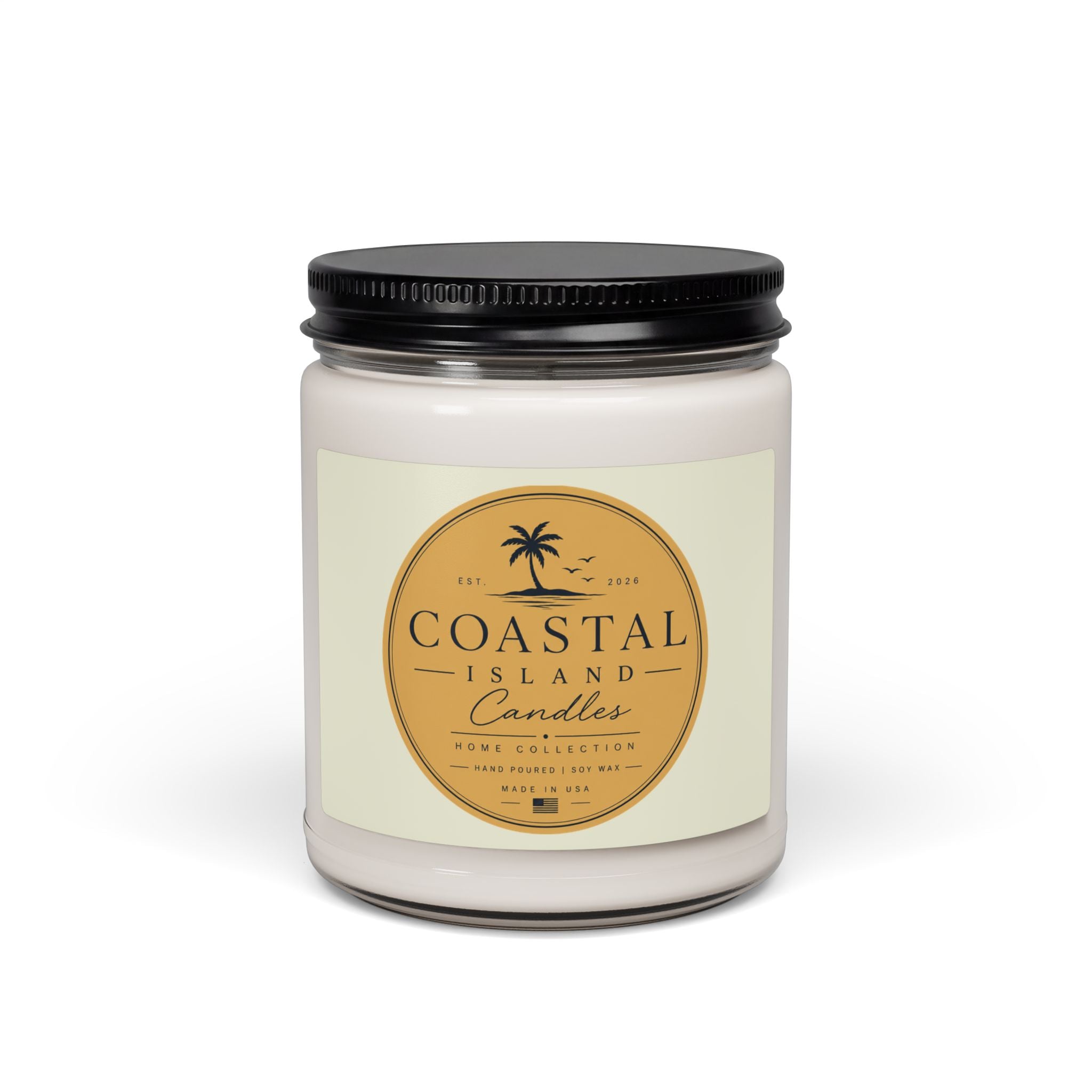 Coastal Island Scented Soy Candle 9oz – Tropical Palm Beach Scent