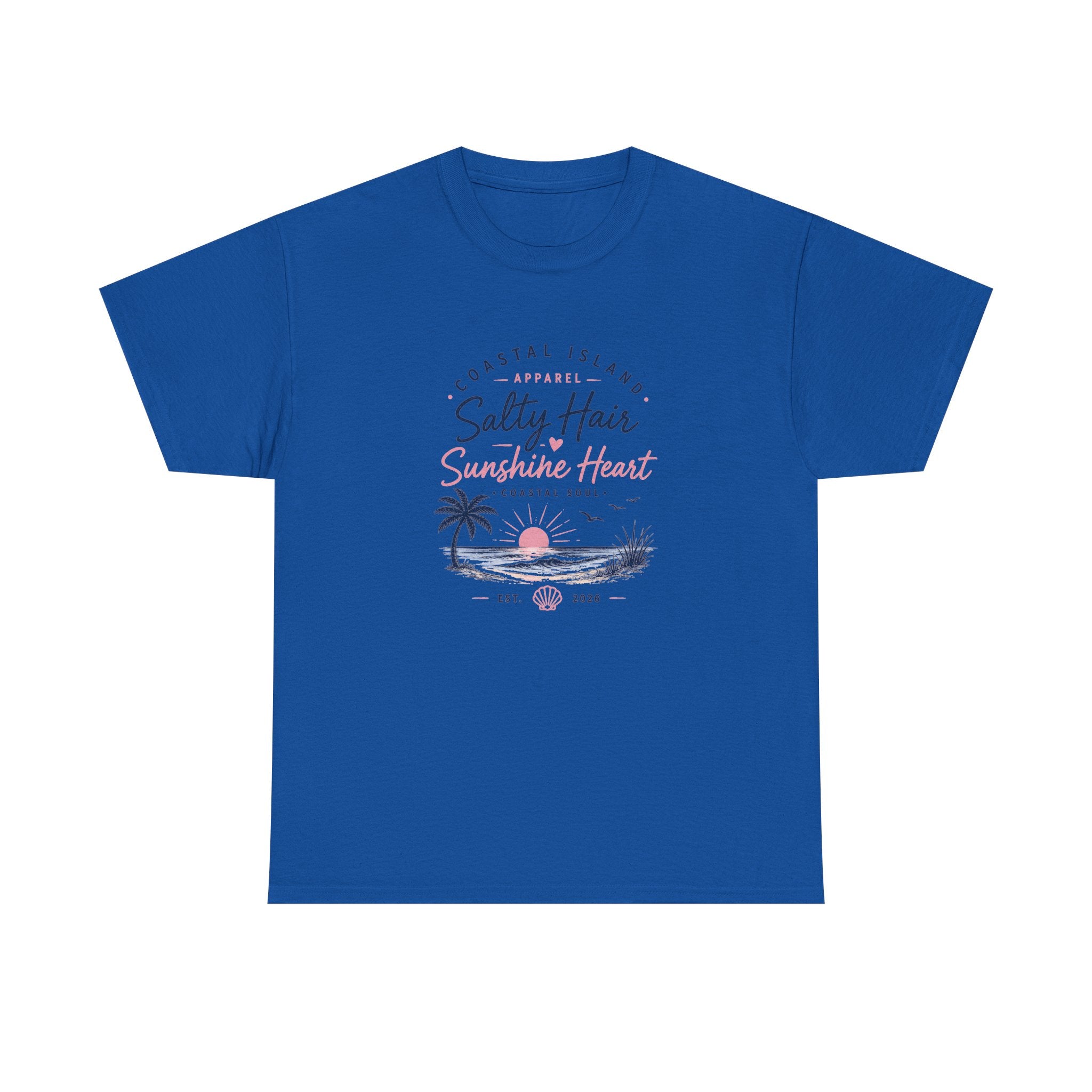 Coastal 'Salty Hair, Sunshine Heart' Women's Beach T‑Shirt