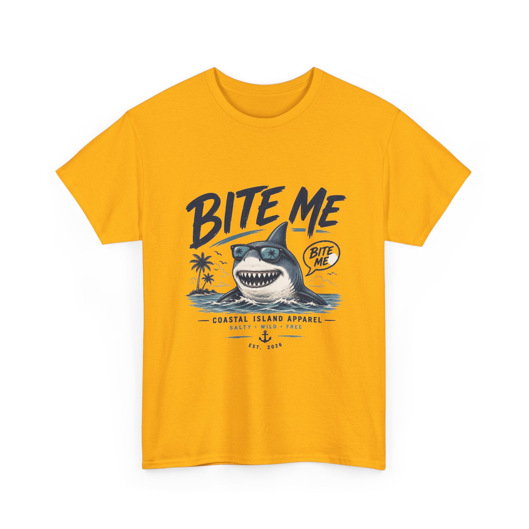 Bite Me Shark Tee — Coastal Island Graphic T-Shirt