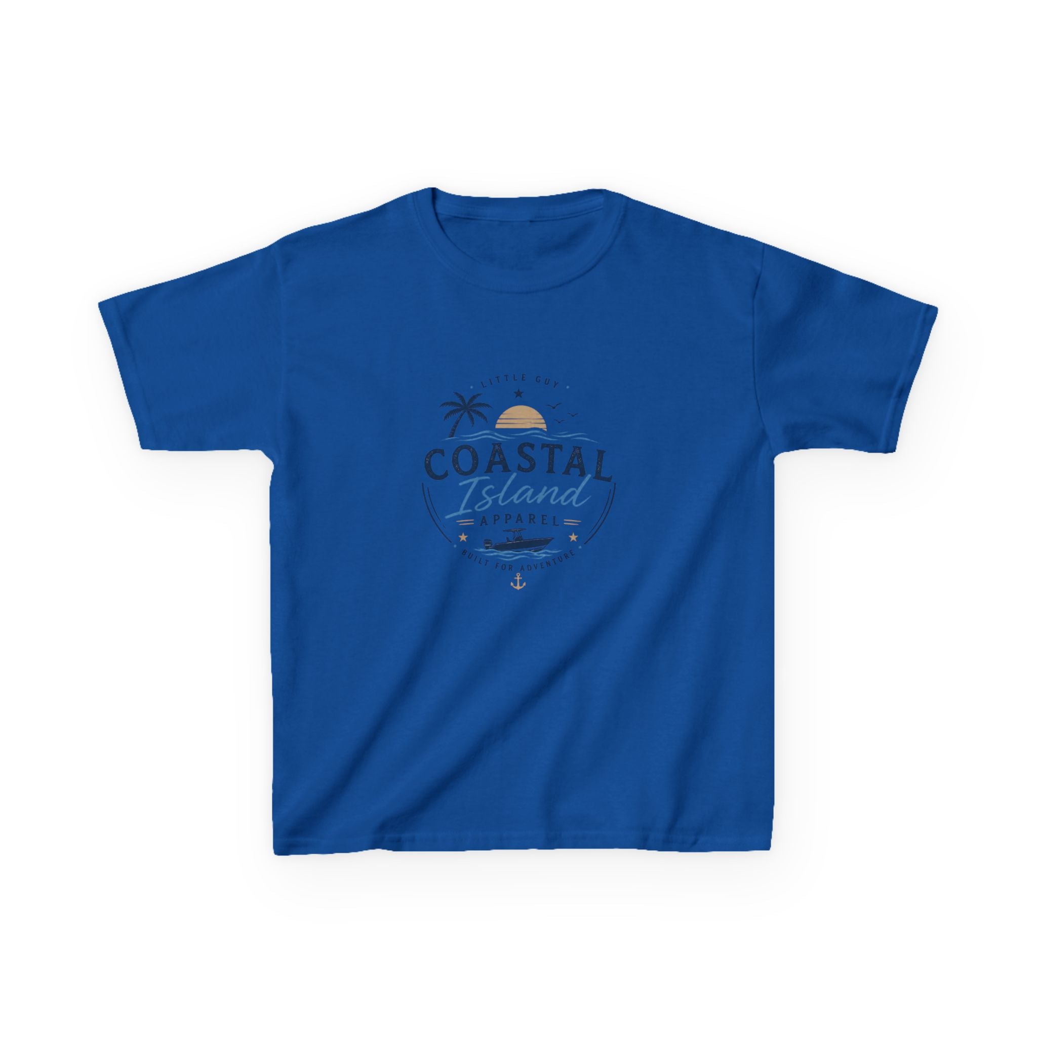 Kids Coastal Island T-Shirt — Beach Palm Tree Tee