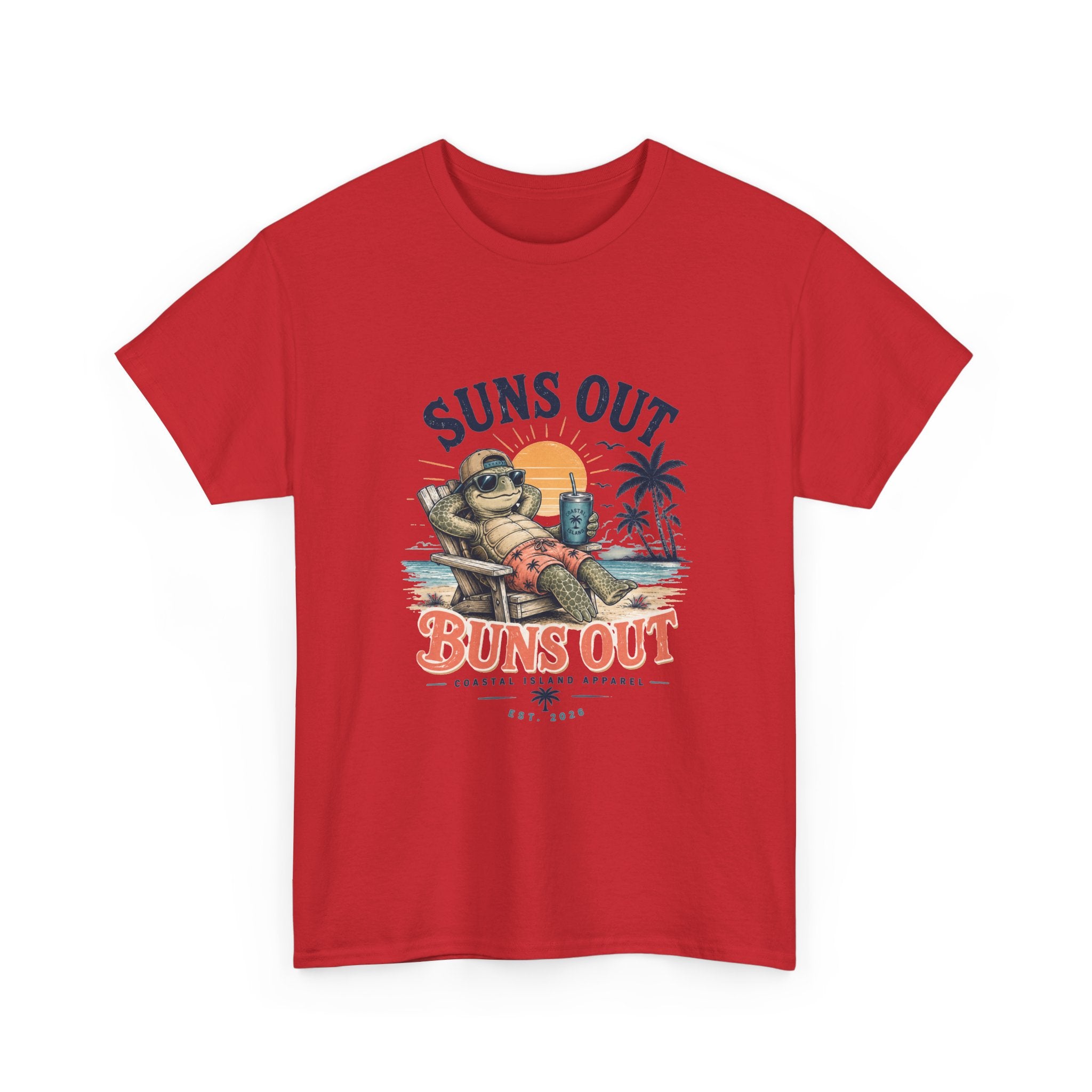 T-Shirt — "Suns Out Buns Out" Beach Graphic Tee