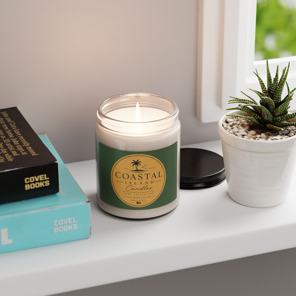 Coastal Island Scented Soy Candle 9oz – Tropical Palm Beach Scent